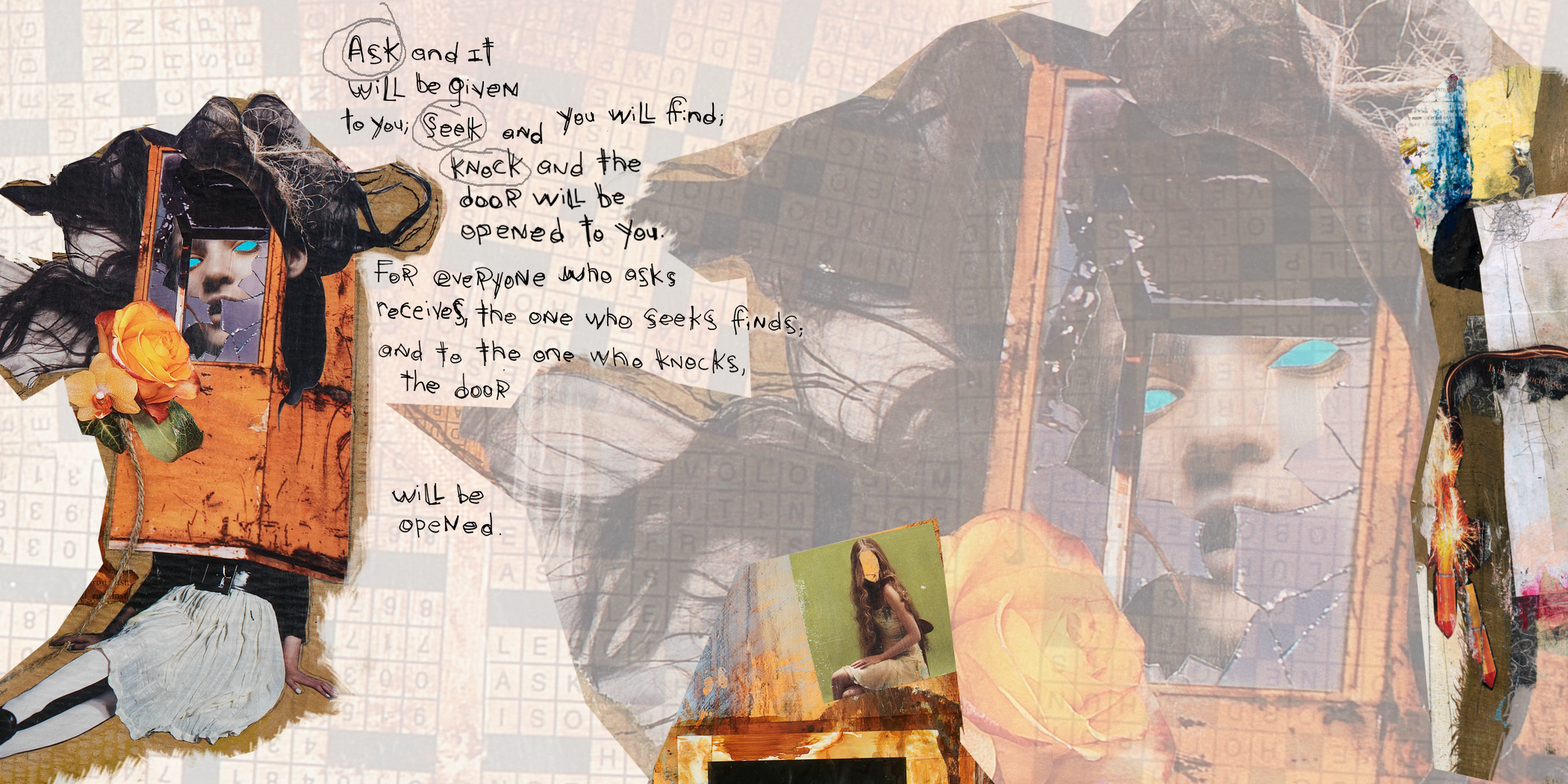 Collage Scripture Art<br>Canvas Print<br> Ask