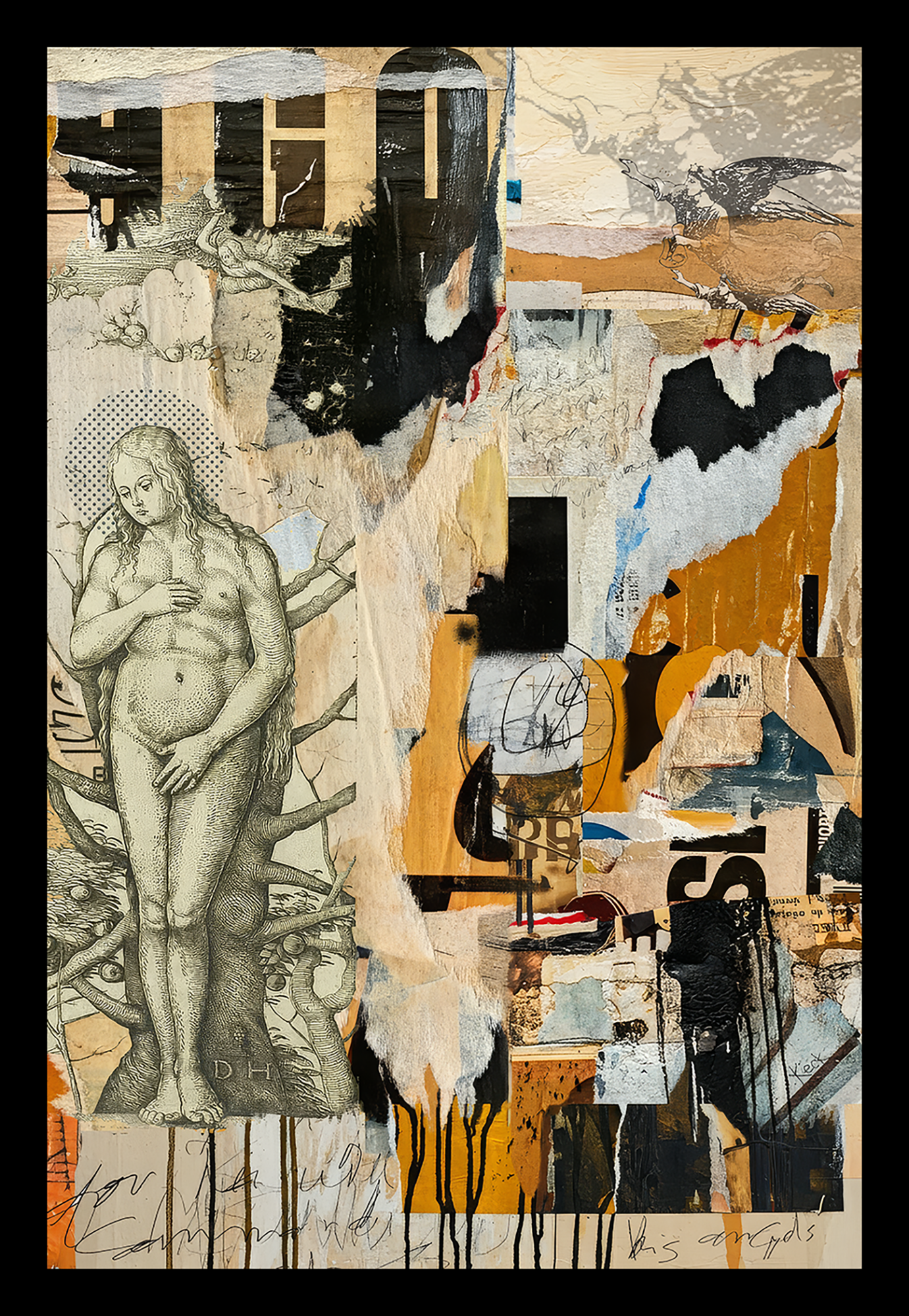 Angle Armies scripture collage art by Michel Keck