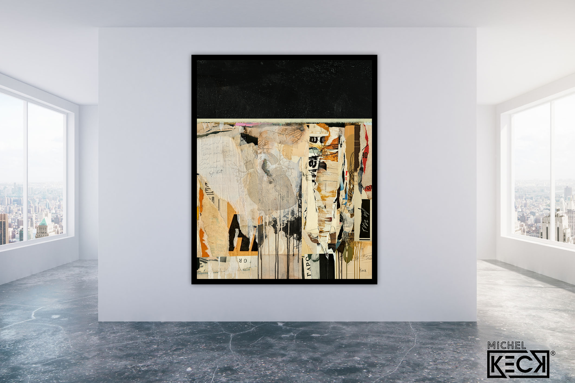 Collage Scripture Art <br>Canvas Print<br> Title: Psalm 34:18