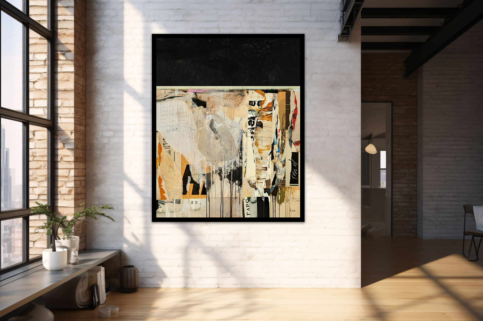 Collage Scripture Art <br>Canvas Print<br> Title: Psalm 34:18