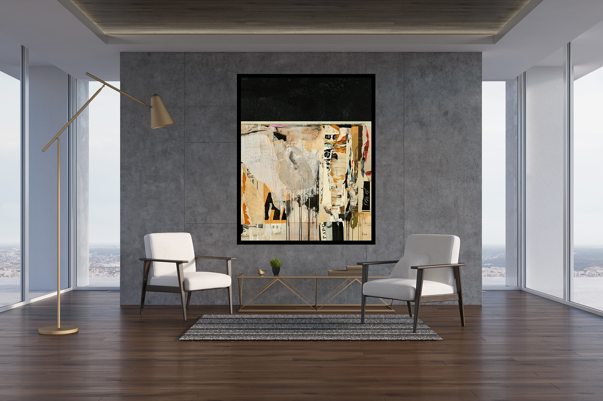 Collage Scripture Art <br>Canvas Print<br> Title: Psalm 34:18