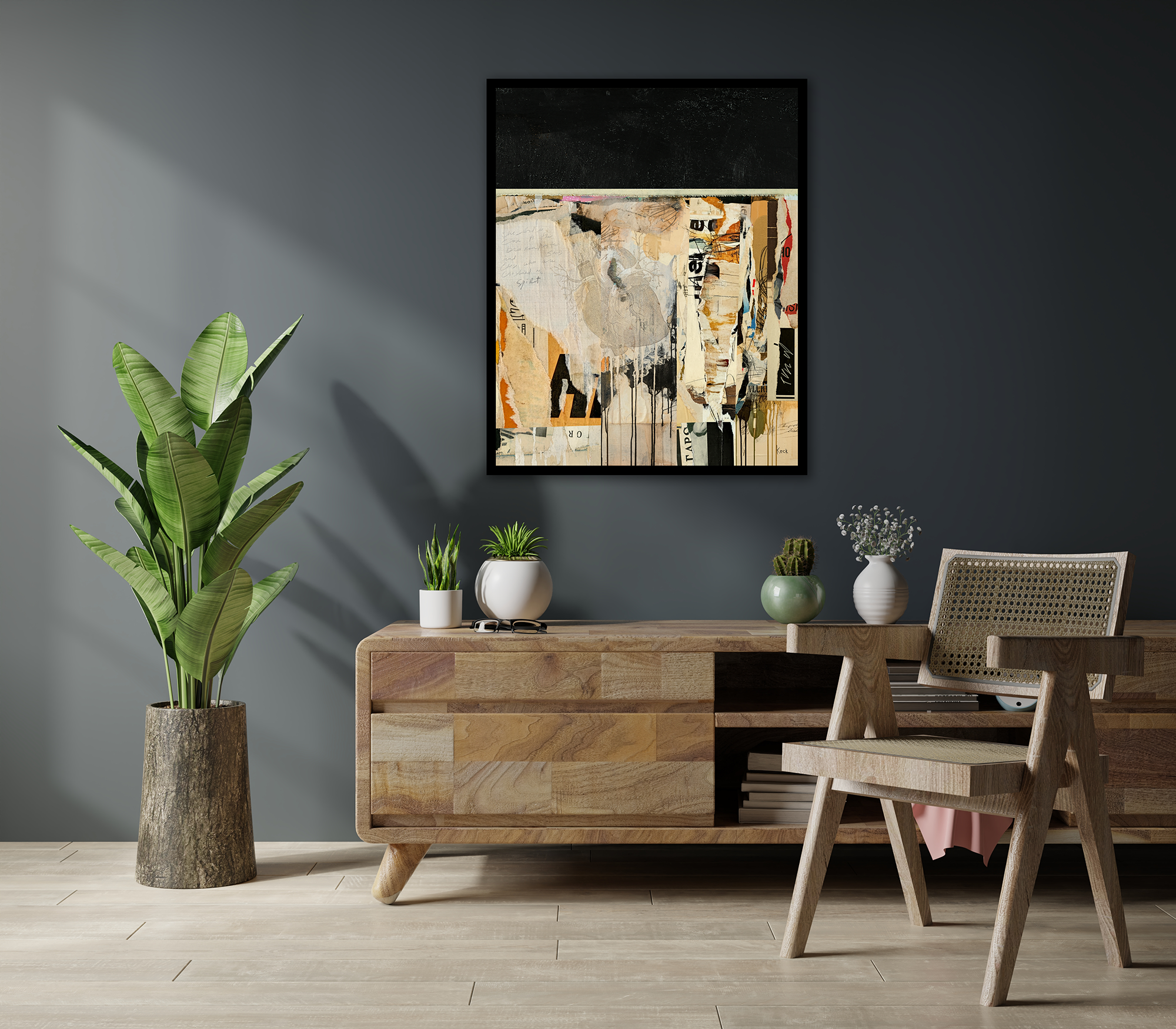 Collage Scripture Art <br>Canvas Print<br> Title: Psalm 34:18