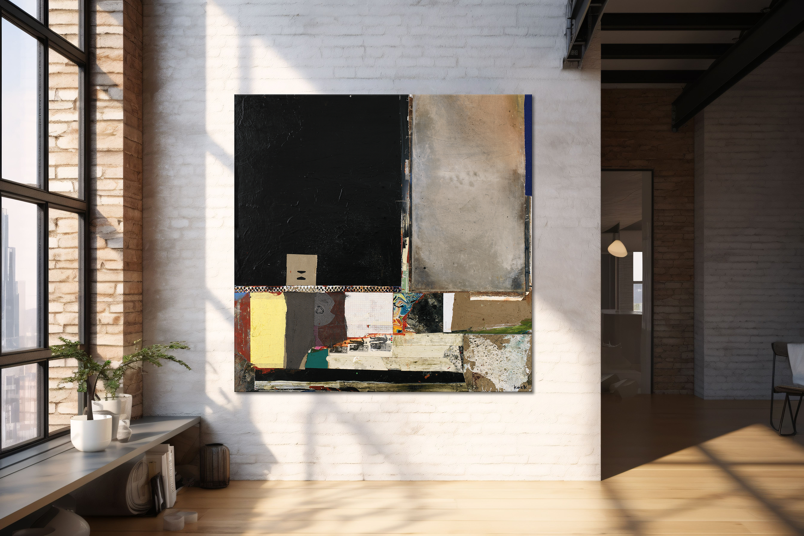 #060804 <br> Title: Getting Even <br> Mixed Media Art Print