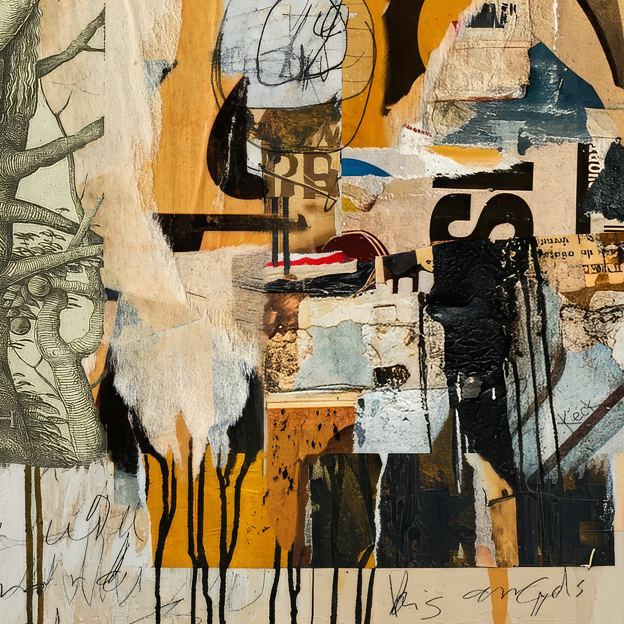 Commands angel armies  - contemporary collage art by artist Michel Keck