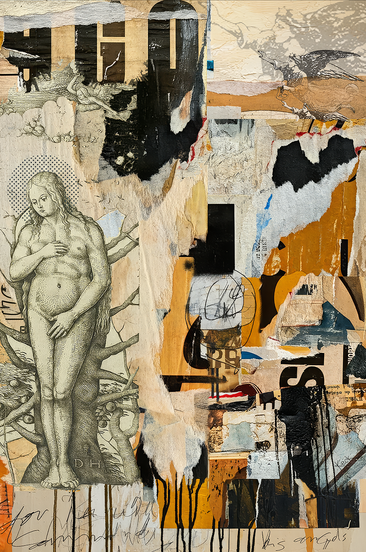 Michel Keck has been placing scripture / bible verse into her abstract paintings, collage works and assemblages for over two decades.  Her scripture art works are highly collected world-wide.  