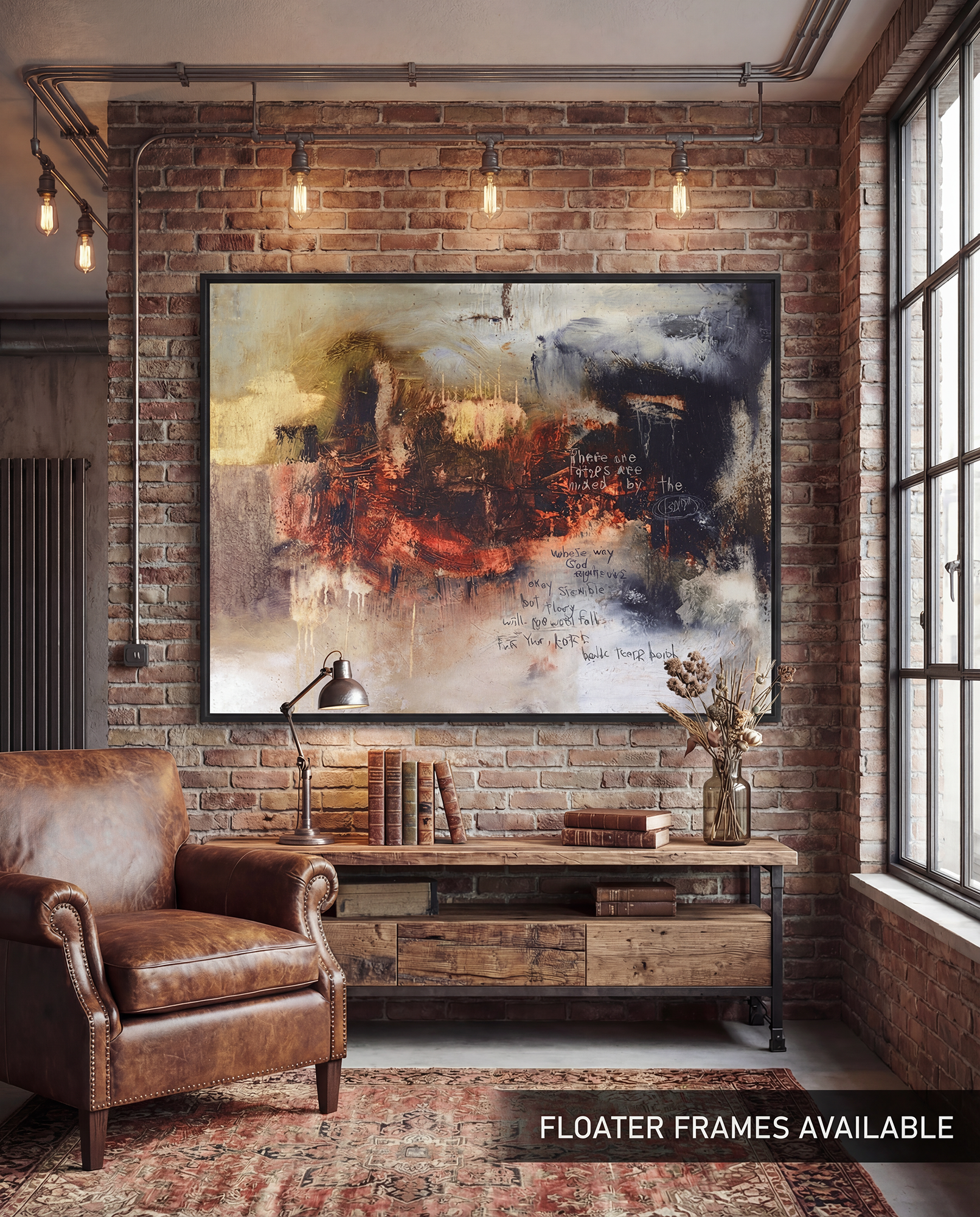 SCRIPTURE ART. Abstract artist who has been scrawling her favorite scriptures into her paintings for more than two decades.