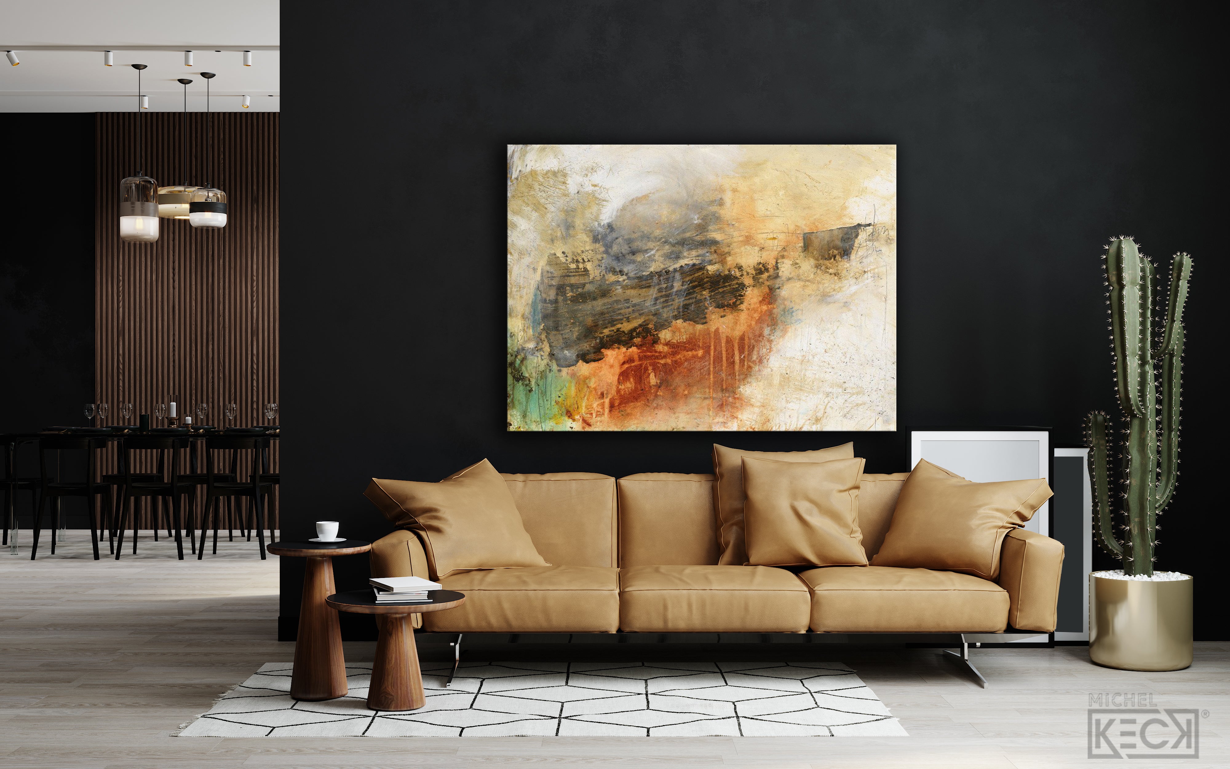 Organic, Raw Earth Tones<br>Abstract Art Canvas Print<br> Title: Give Me A Reason
