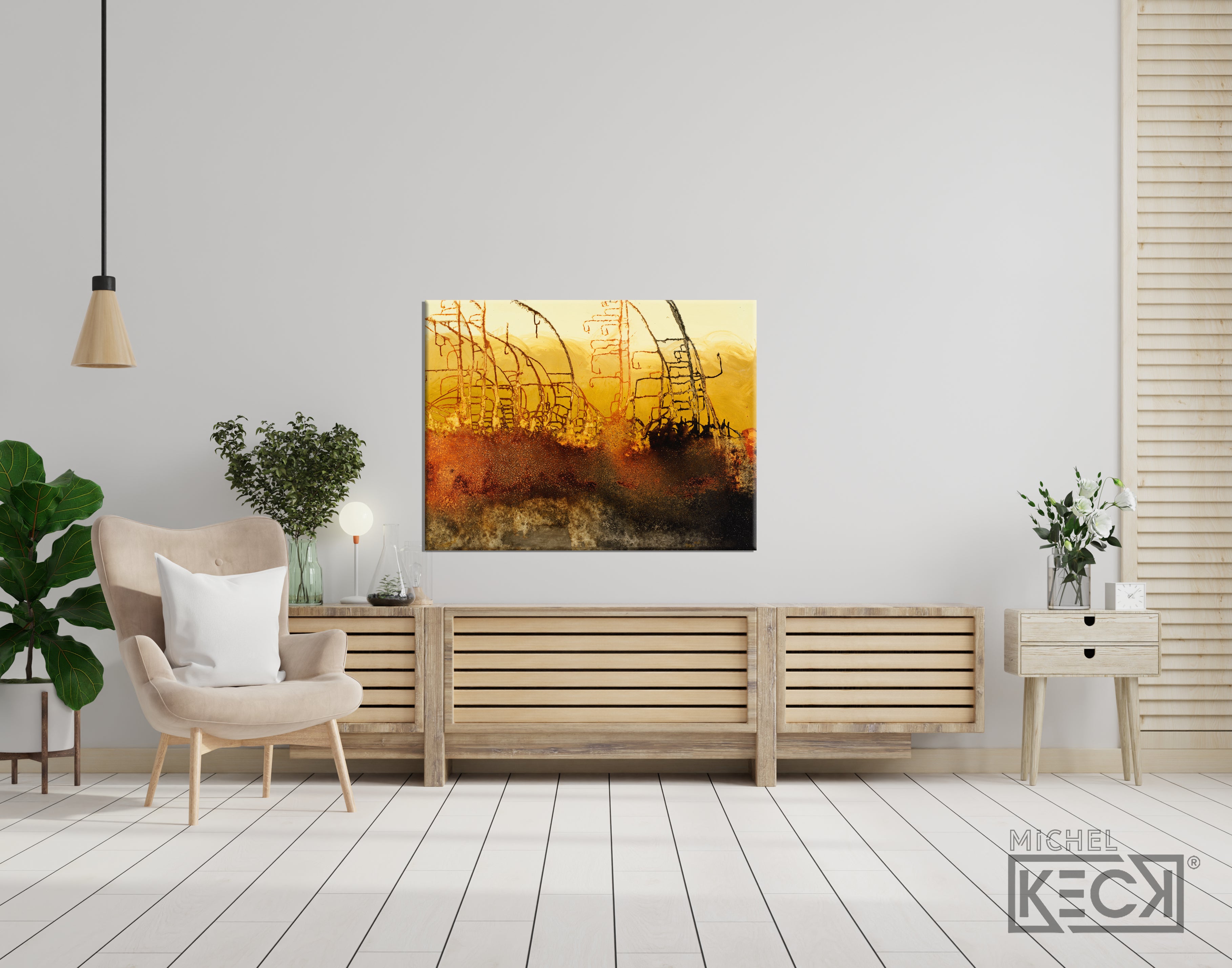 #040616 Gridlock Series <br> Abstract Canvas Art Print