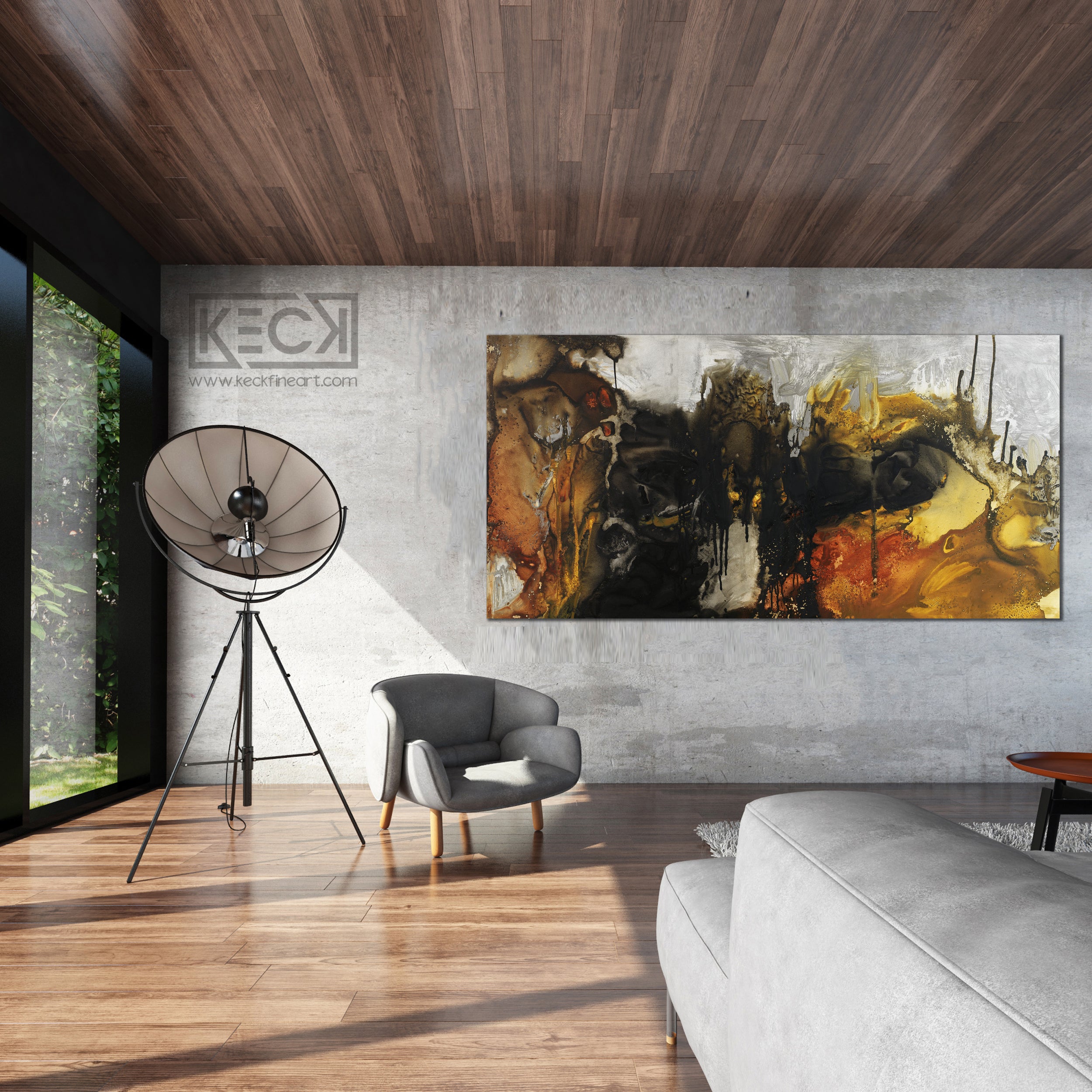 Organic, Raw & Moody Abstract Art Canvas Print<br> Guarded Heart