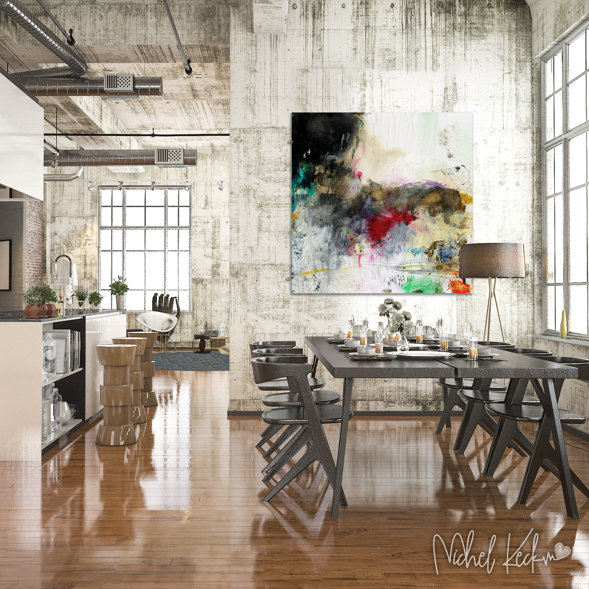 COLOR POP ART PRINTS: Art with bold and vivid colors in abstract, mixed media and collage