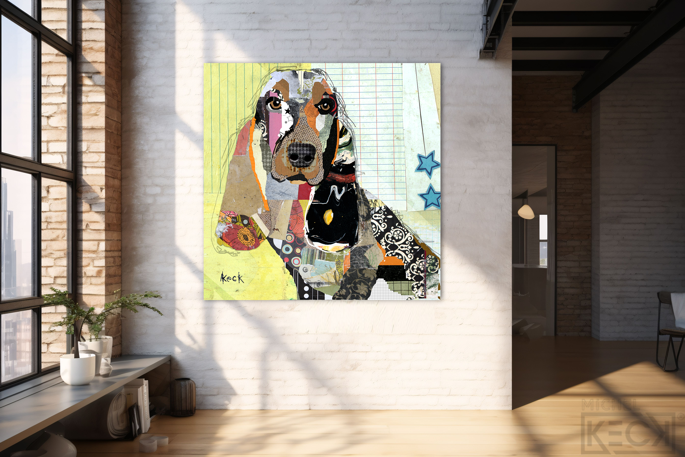 #011509 <br> Basset Hound <br> Dog Art Canvas Prints