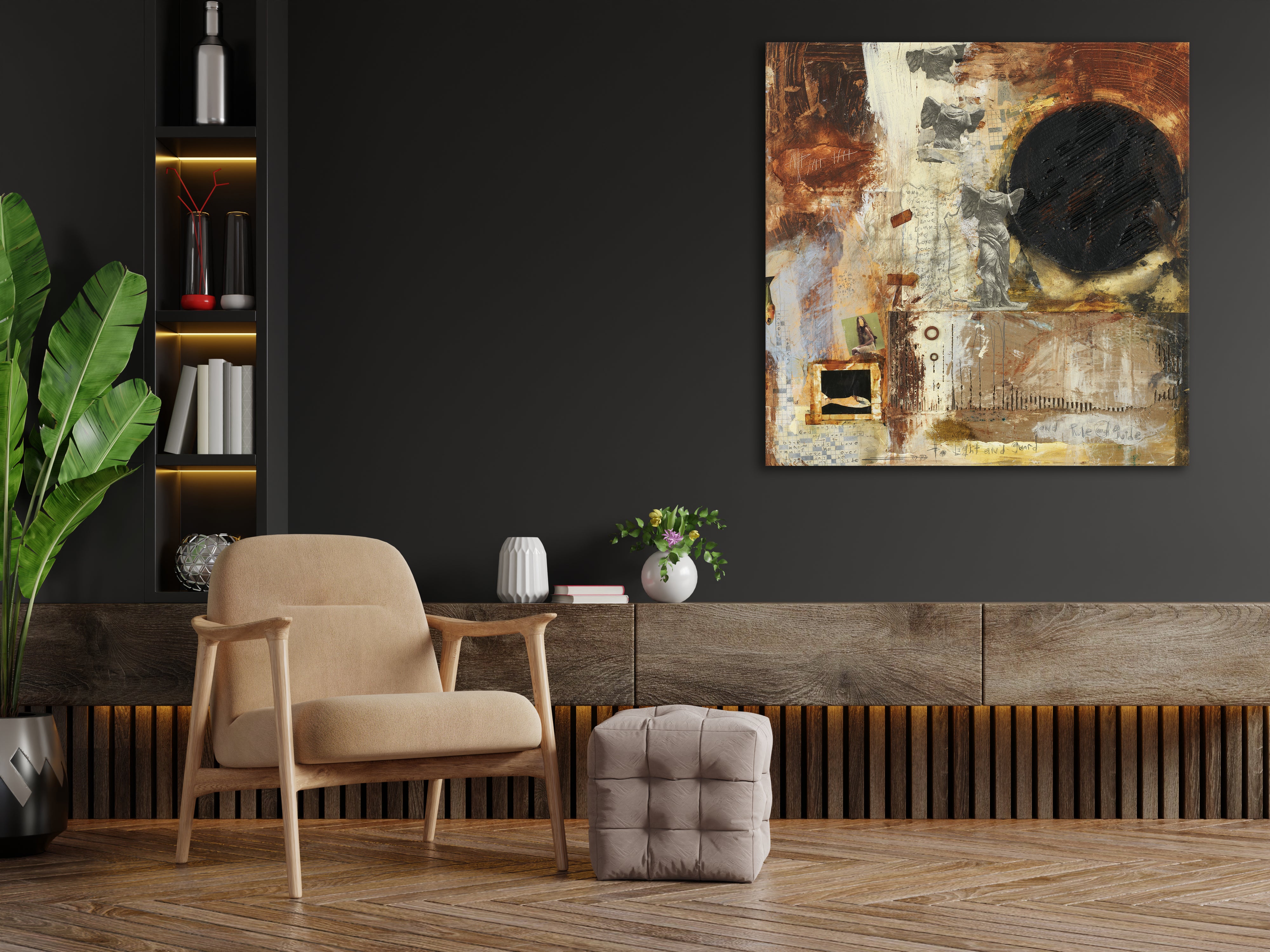 Collage Art Print <br>On Canvas<br>Guardian Angel Prayer