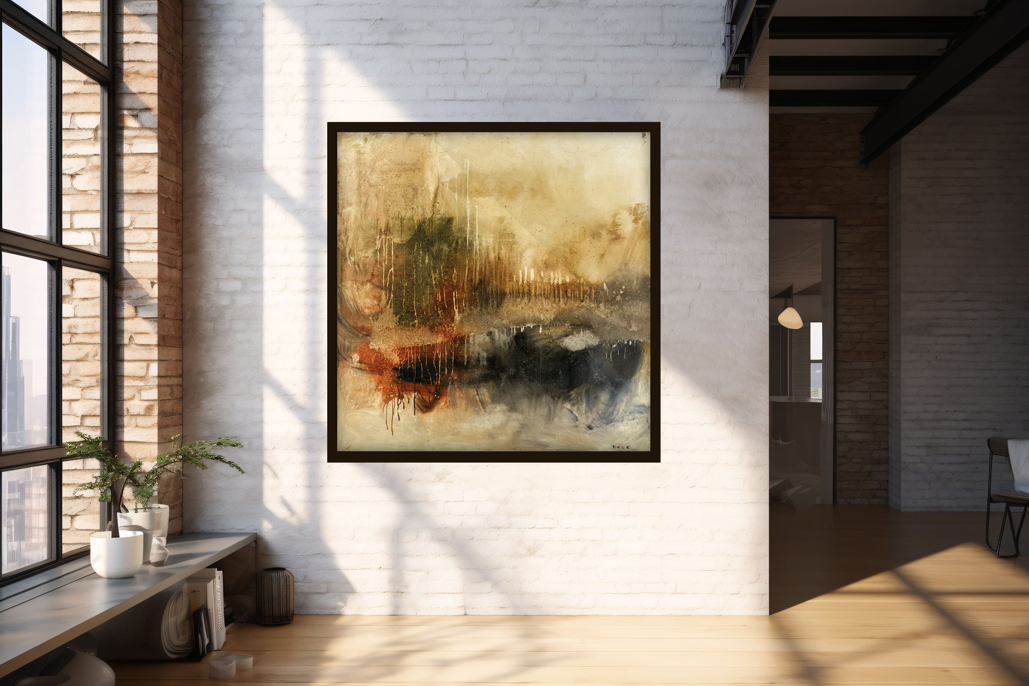 Raw Organic Abstract <br>Canvas Art Print<br> Long Time Coming