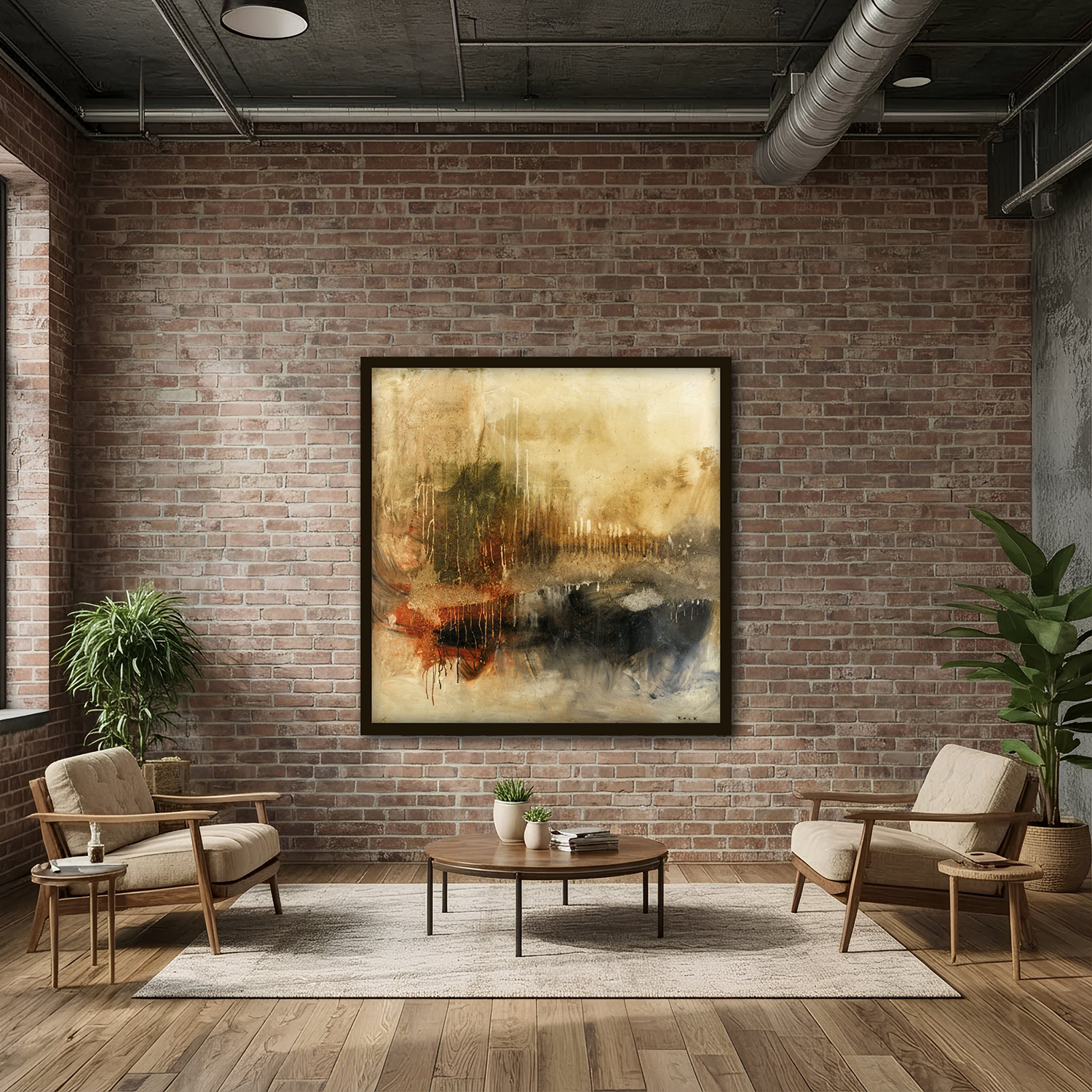 Raw Organic Abstract <br>Canvas Art Print<br> Long Time Coming