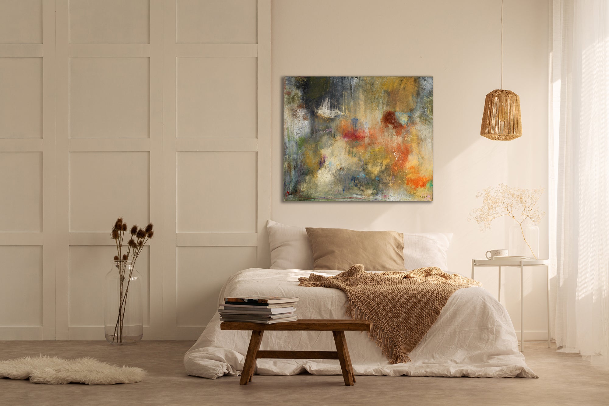 Raw & Colorful Abstract Art Prints. Large colorful abstract art prints with expressive textures