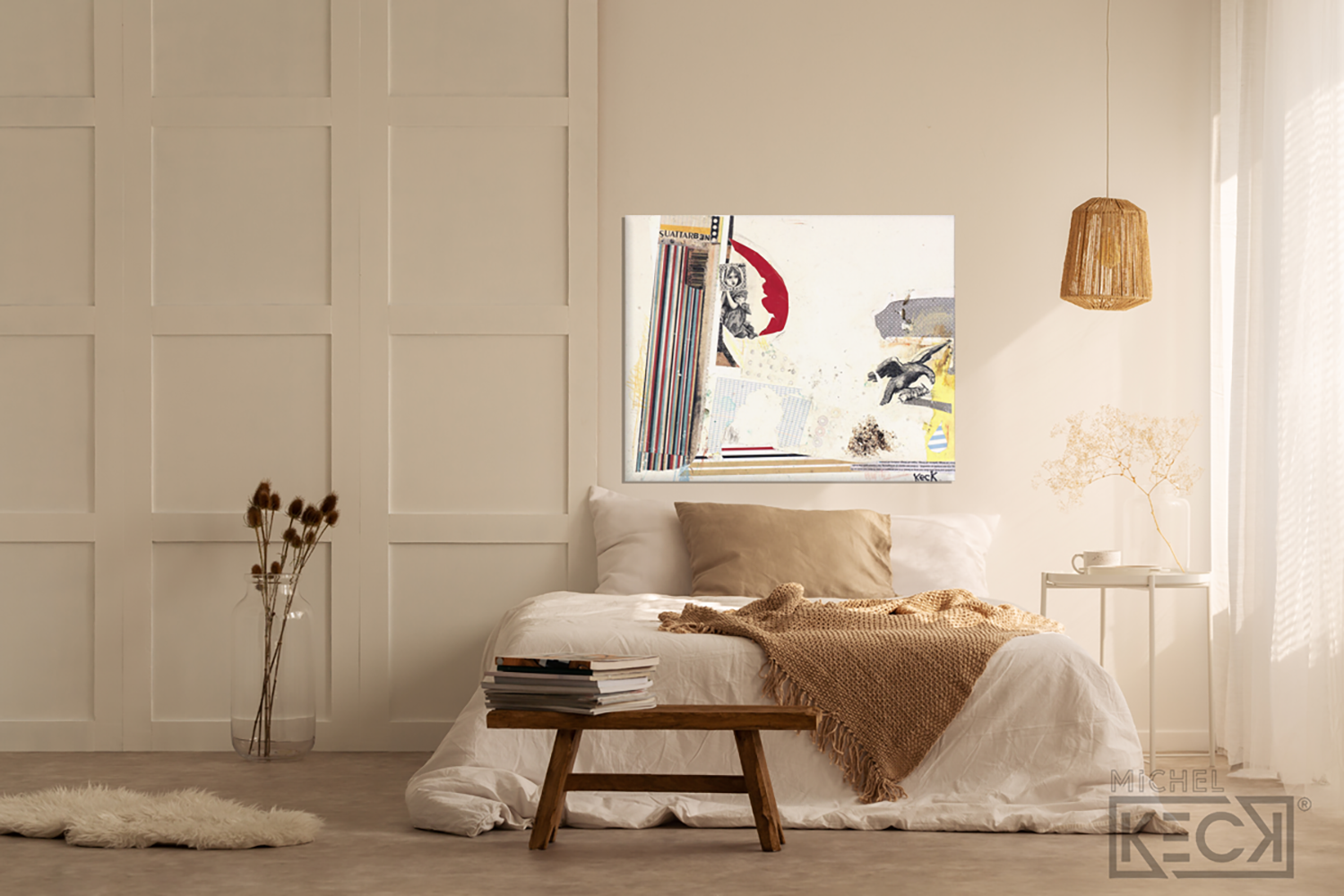 Collage Art Print<br>On Canvas<br>Title: Vulnerable