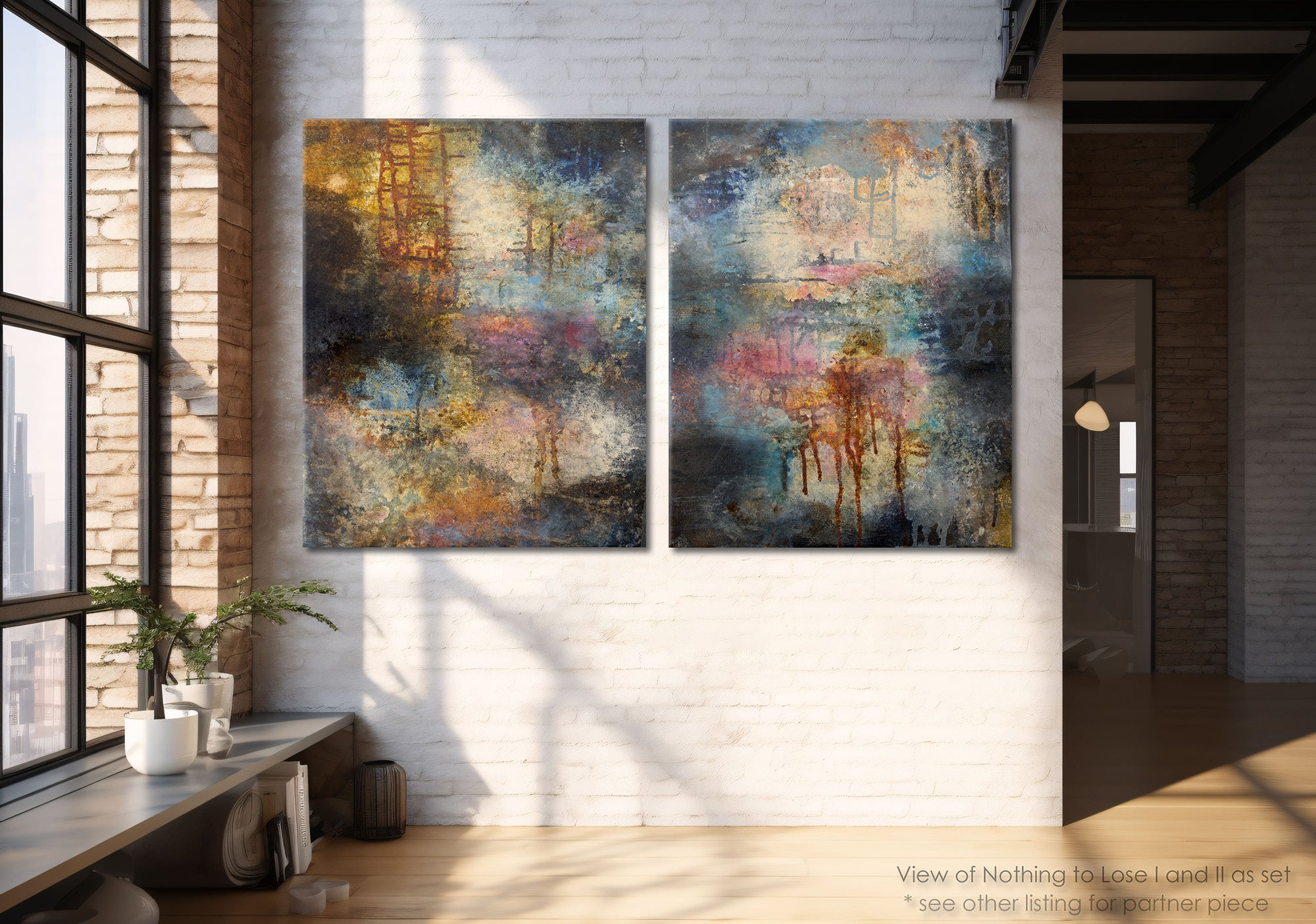 Abstract Canvas Art Print <br> Title: Nothing To Lose II