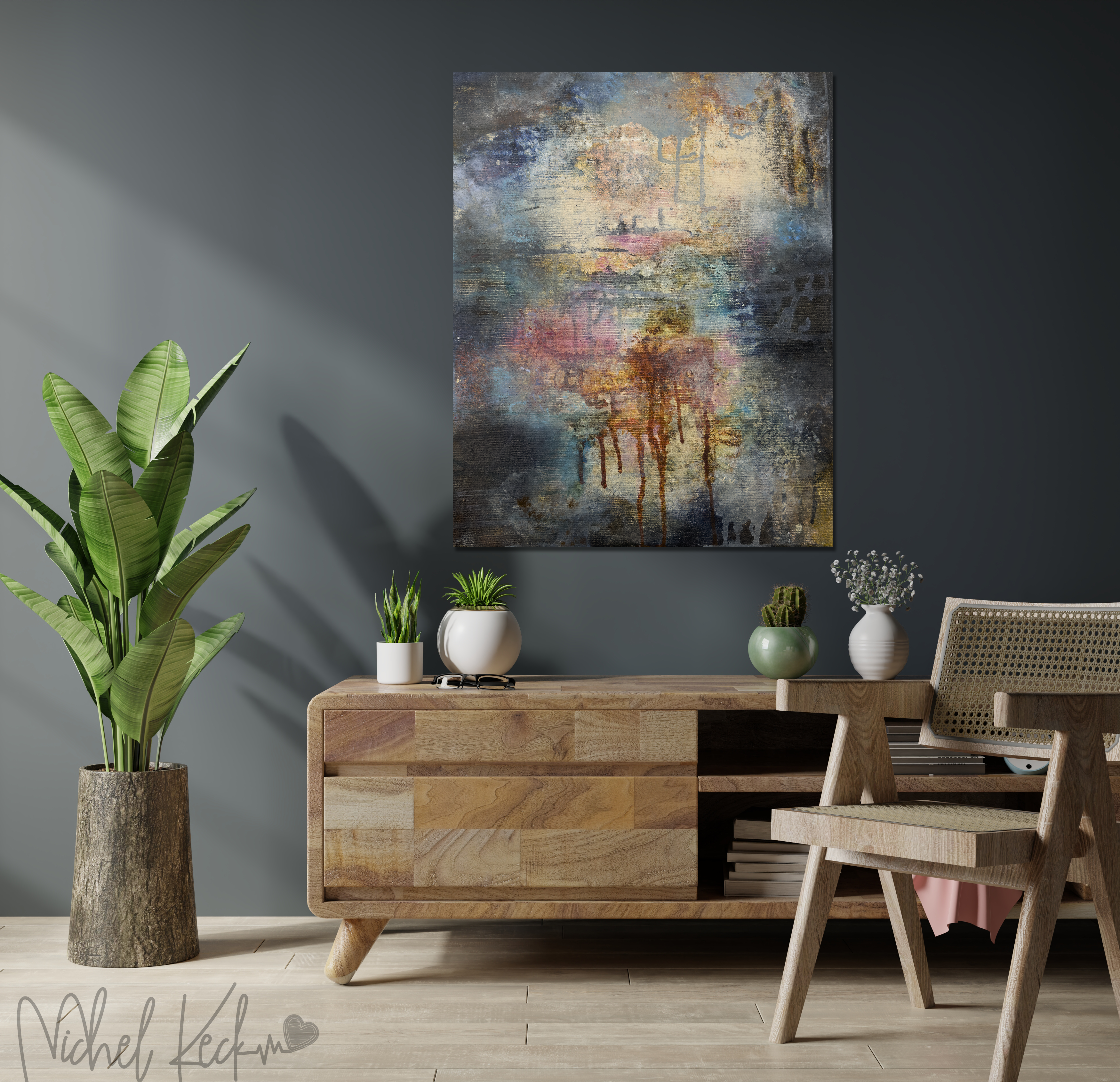 Abstract Canvas Art Print <br> Title: Nothing To Lose II