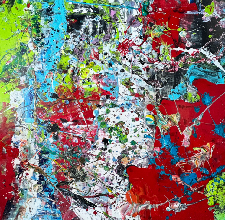 Original Abstract Art<br>Energy Painting<br> The Bigger They Are The Harder They Fall