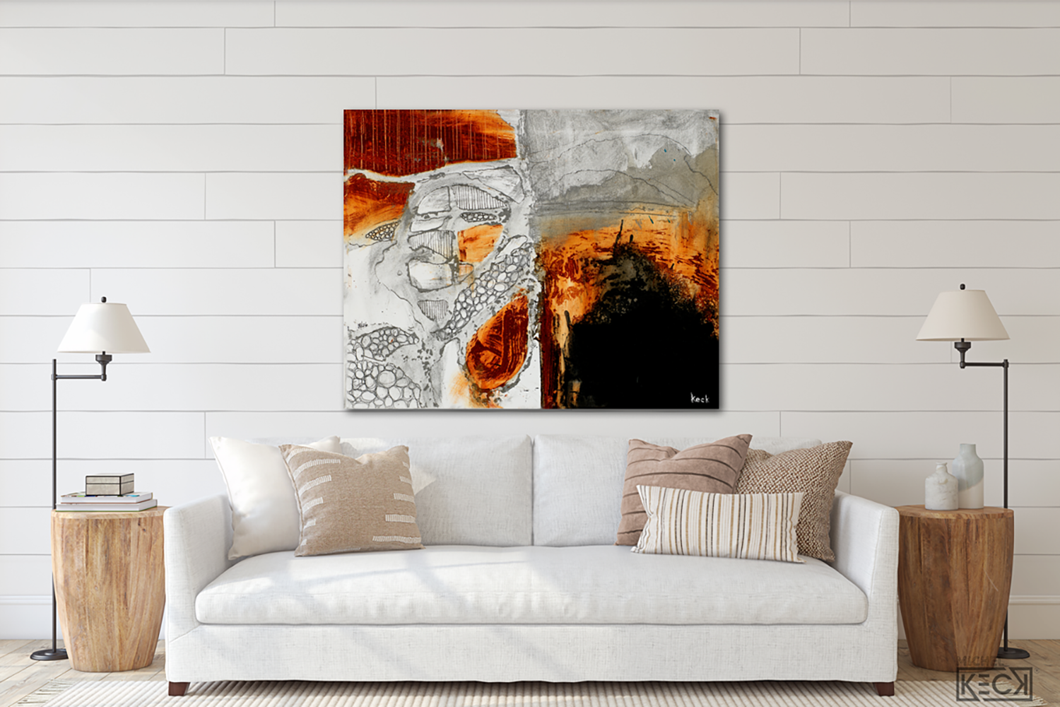 Abstract Canvas Art Print <br> Title: Triumph Over Temptation