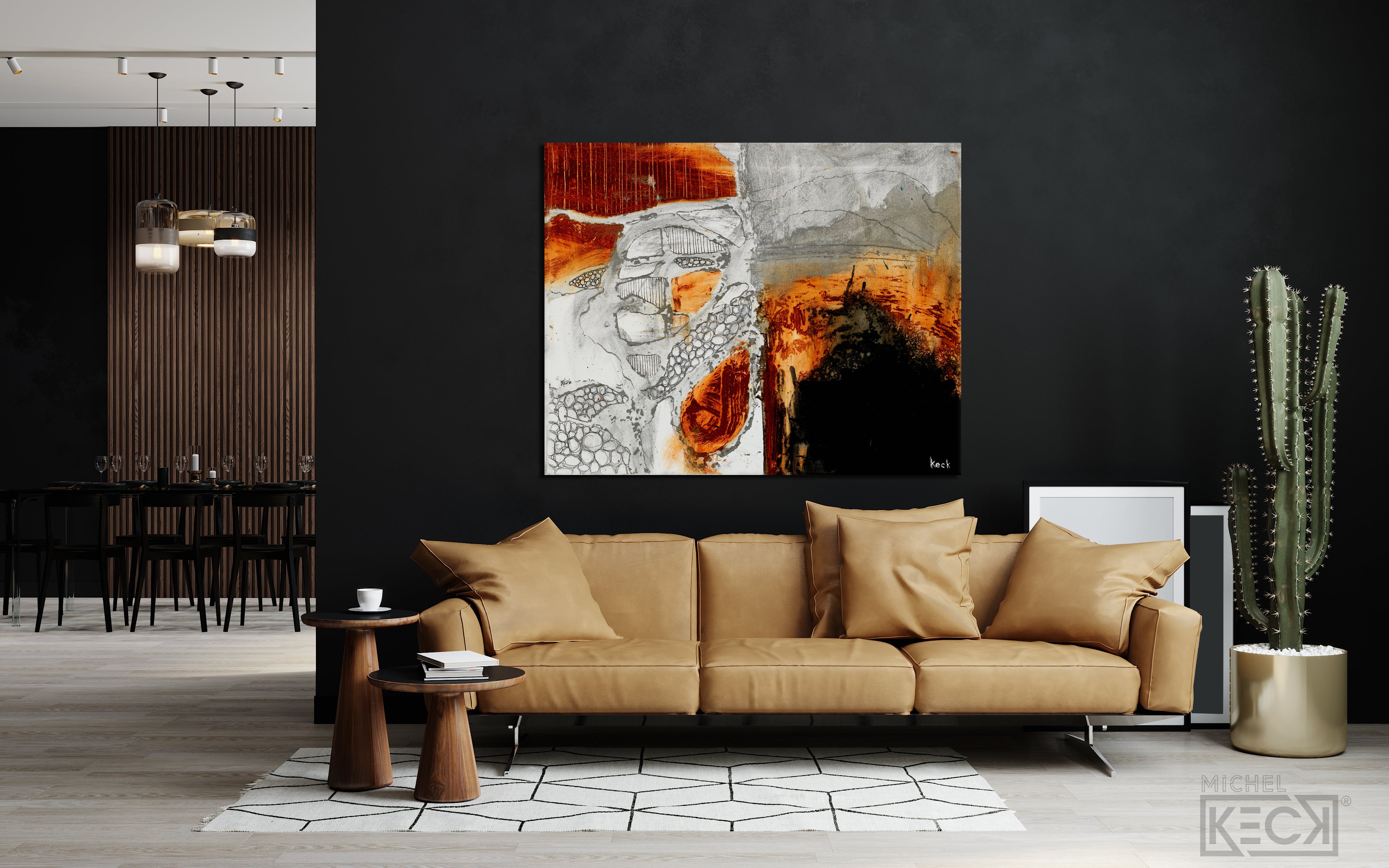 Abstract Canvas Art Print <br> Title: Triumph Over Temptation