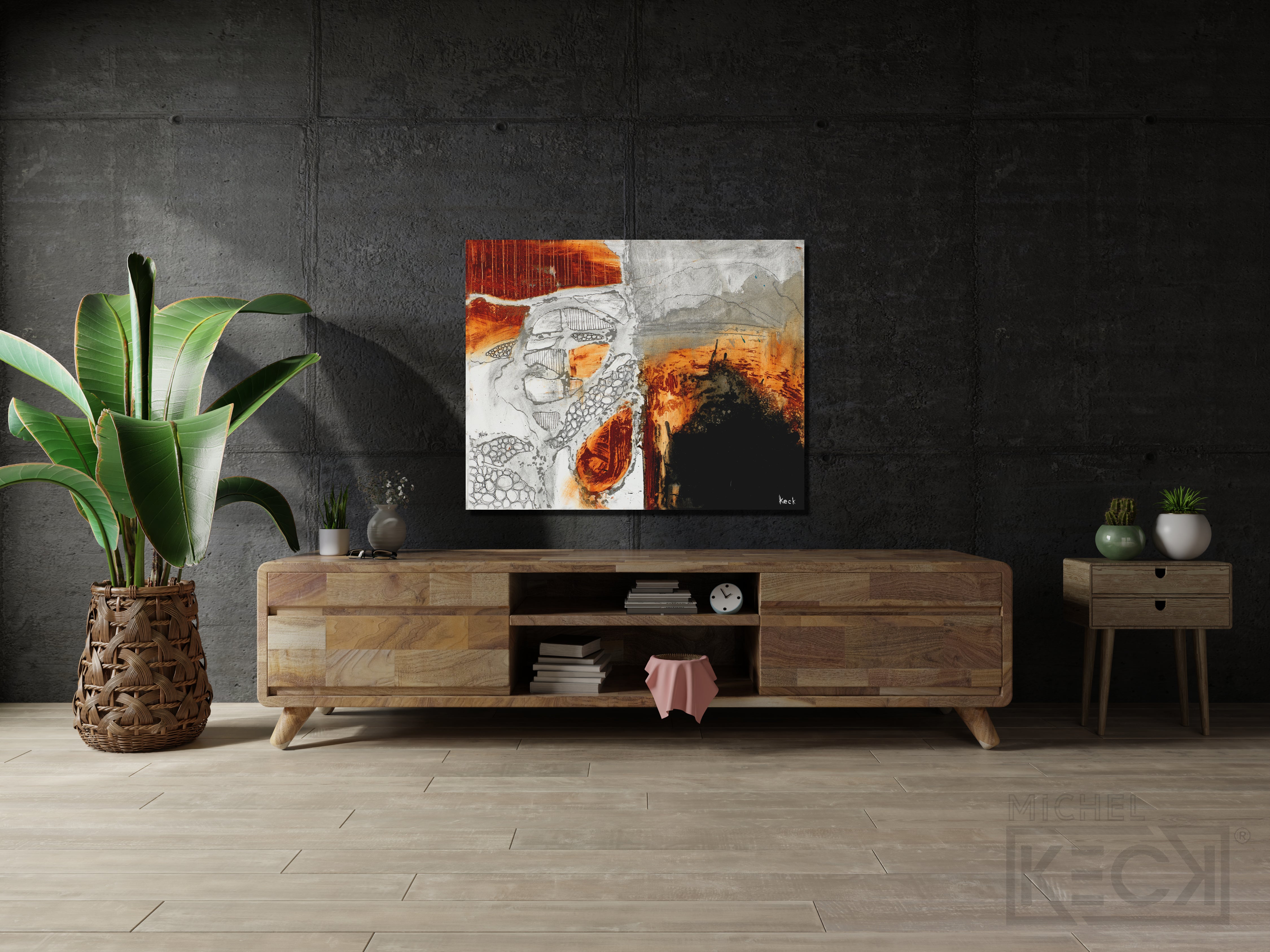 Abstract Canvas Art Print <br> Title: Triumph Over Temptation