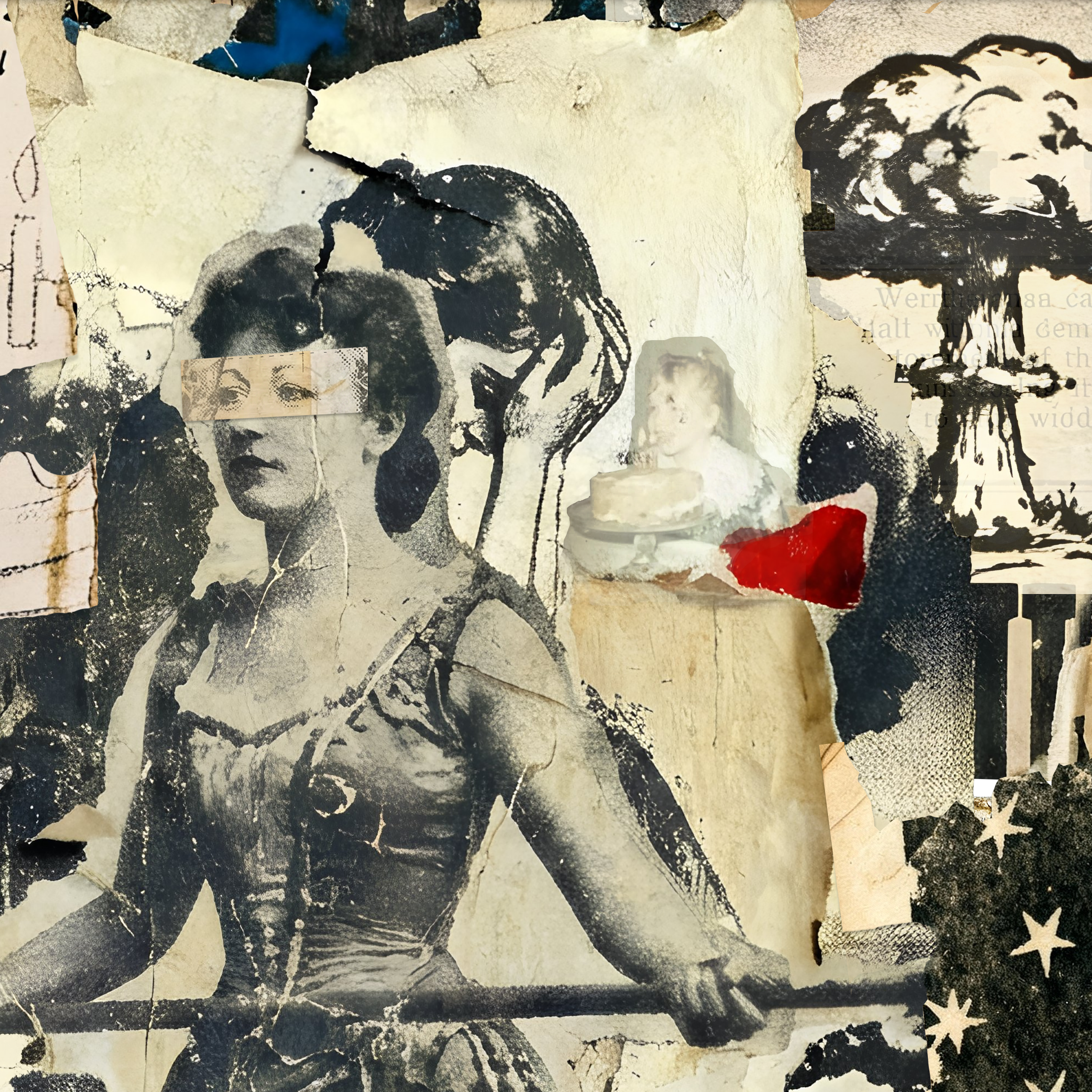 Collage Art Print<br>On Canvas<br> Title: Waiting on a Wish
