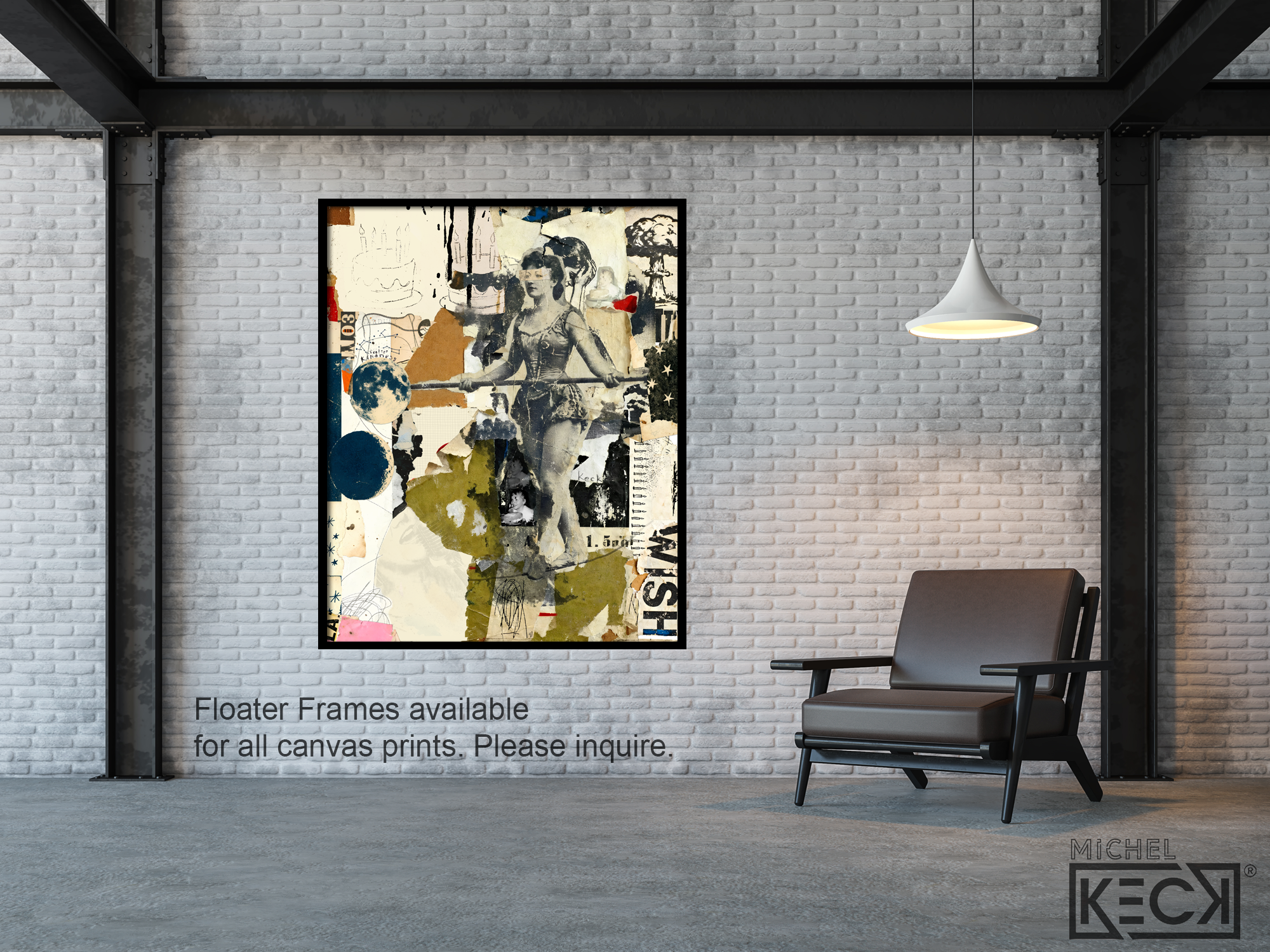 Collage Art Print<br>On Canvas<br> Title: Waiting on a Wish