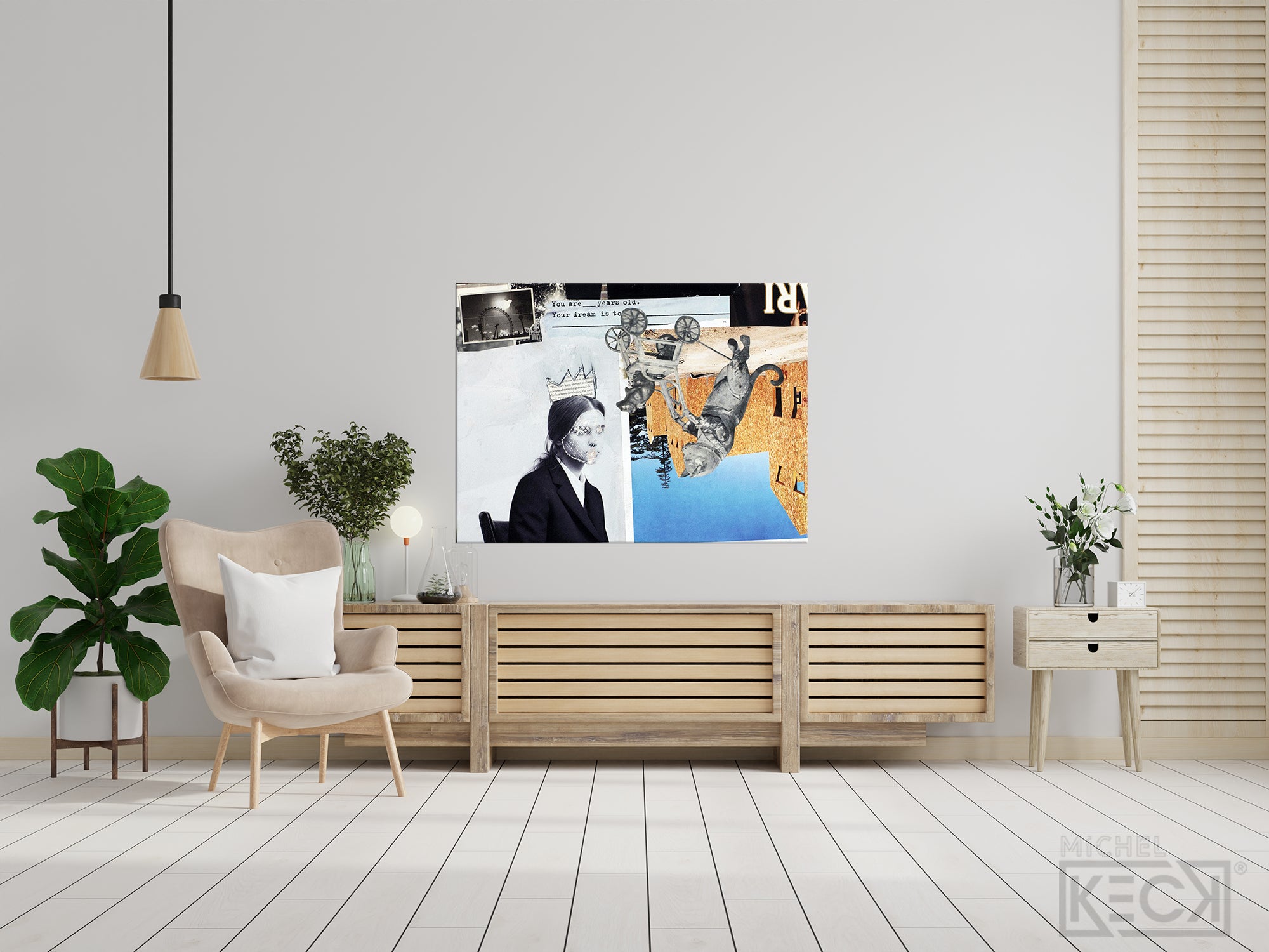 Collage Art Print<br>On Canvas<br>Title: Your Dream Is To...