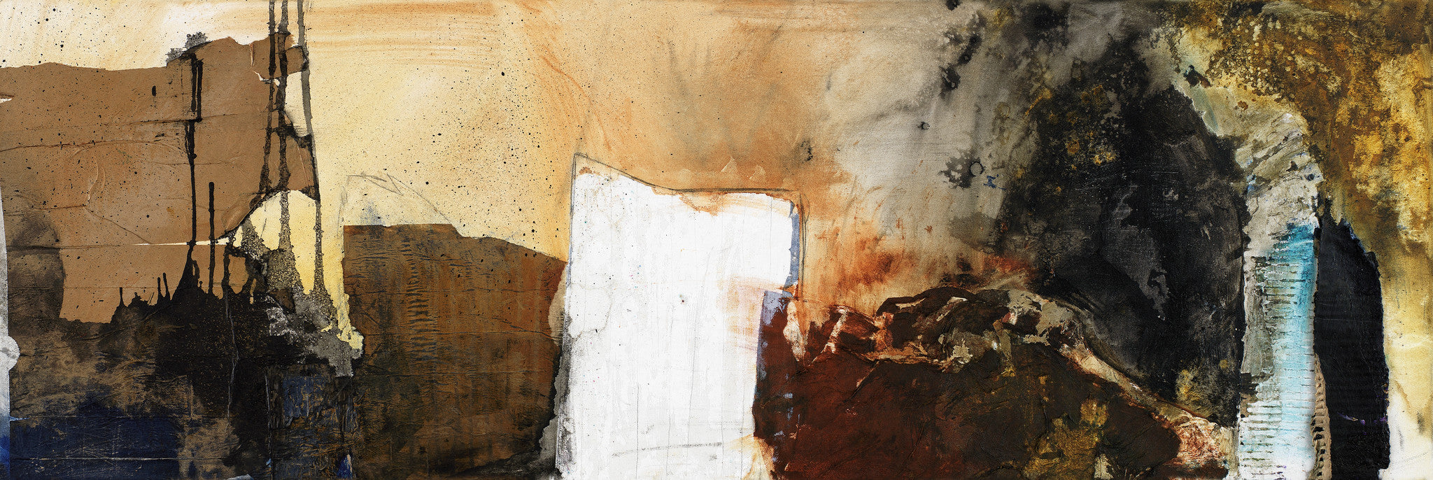 Abstract Landscape Art Prints - upscale modern abstract art prints. Raw and organic abstract mixed media works of michel keck.