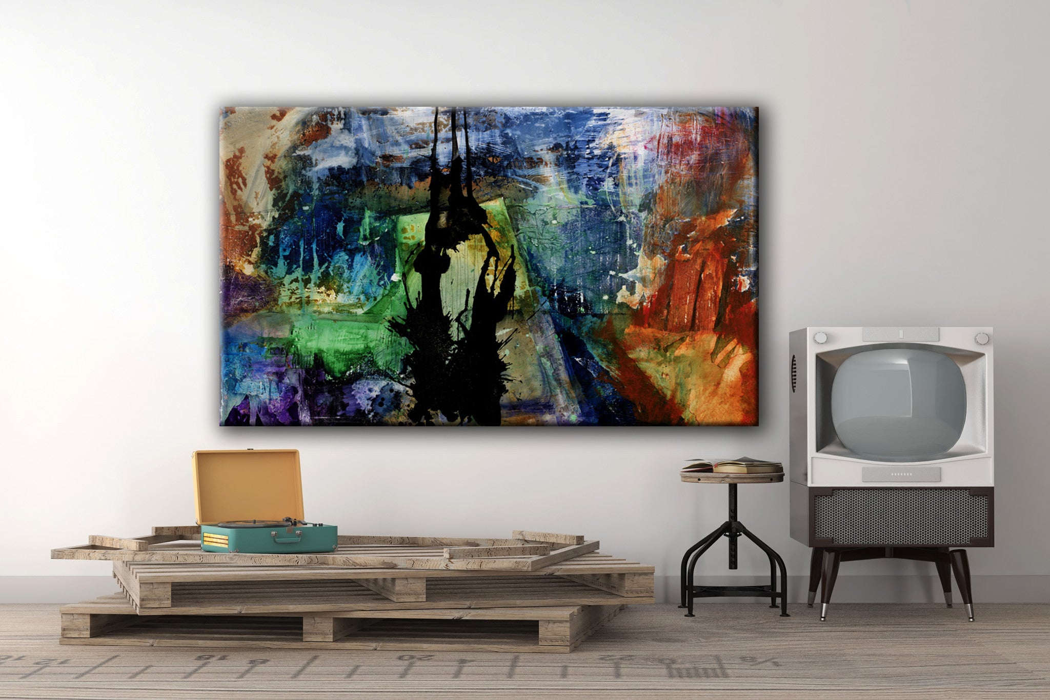 ABSTRACT ART Canvas Print of Wouldn't Wanna be in Your Shoes