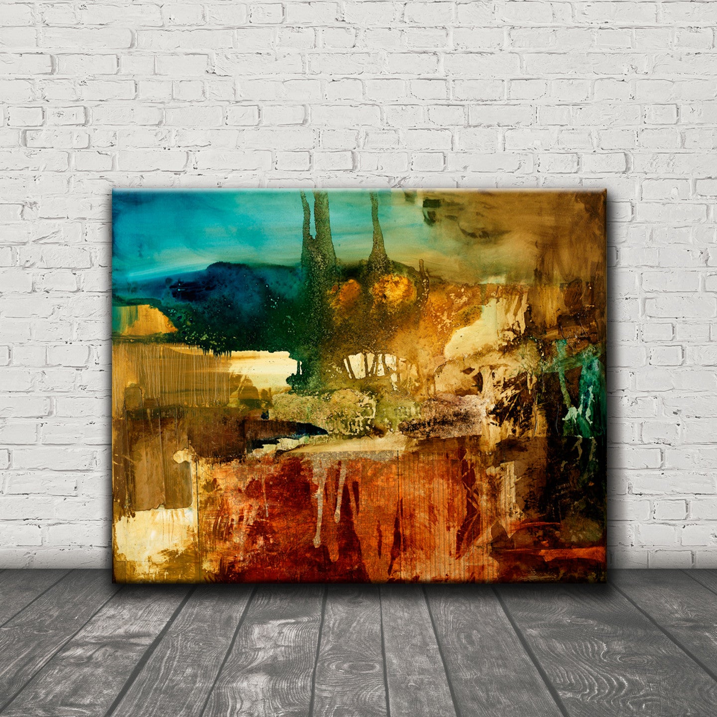 Organic, Raw Earth Tones<br>Abstract Art Canvas Print <br>Come Back To Bed