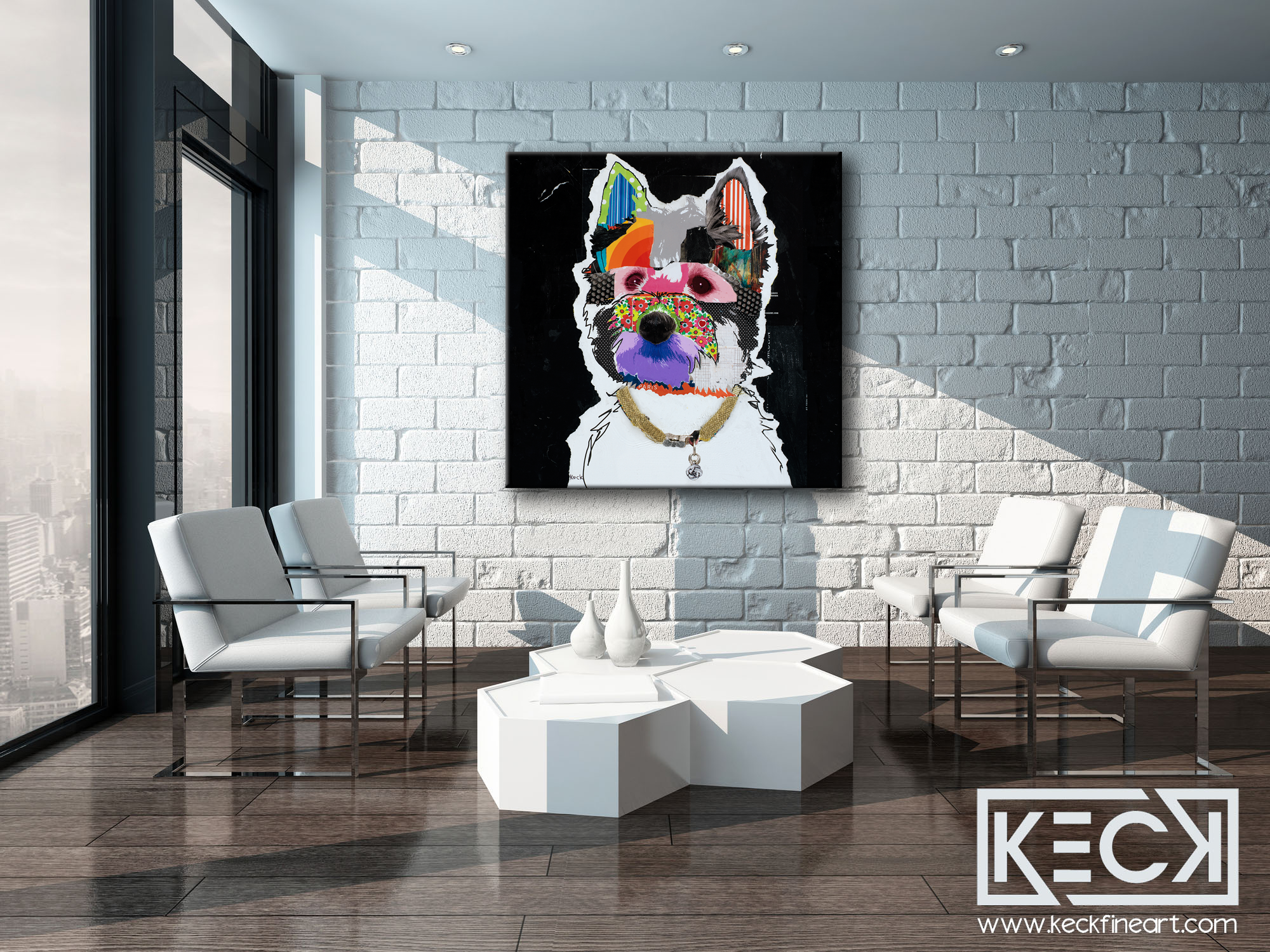DOG ART PRINTS BY MICHEL KECK