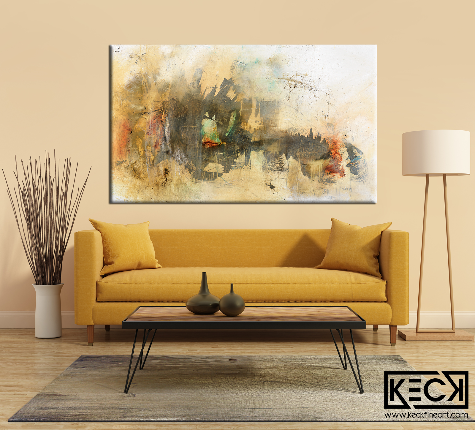 HUGE ABSTRACT CANVAS PRINTS BY MICHEL KECK