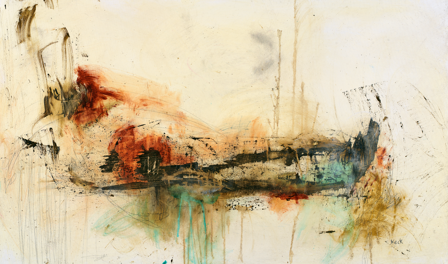 Organic, Raw & Earthy<br>Abstract Art Canvas Print<br>Slowly But Surely