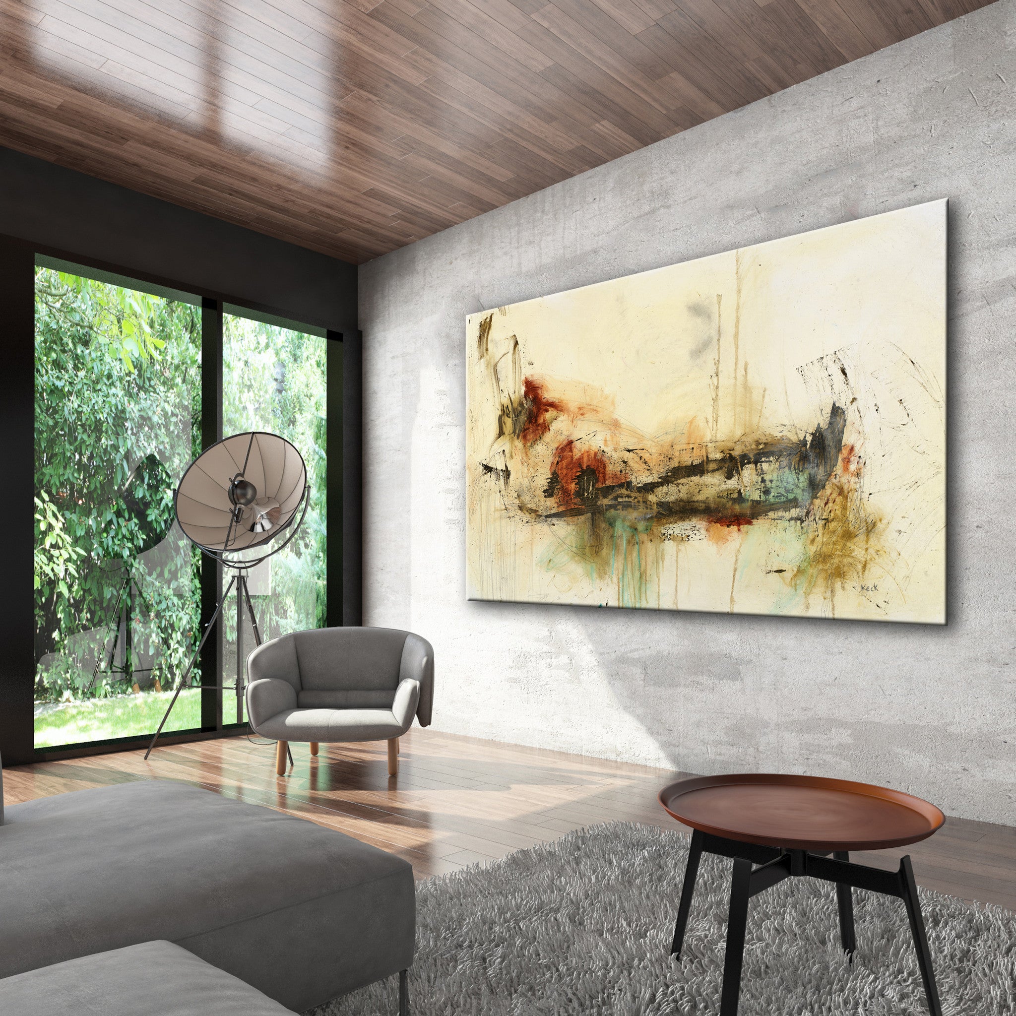 Organic, Raw & Earthy<br>Abstract Art Canvas Print<br>Slowly But Surely