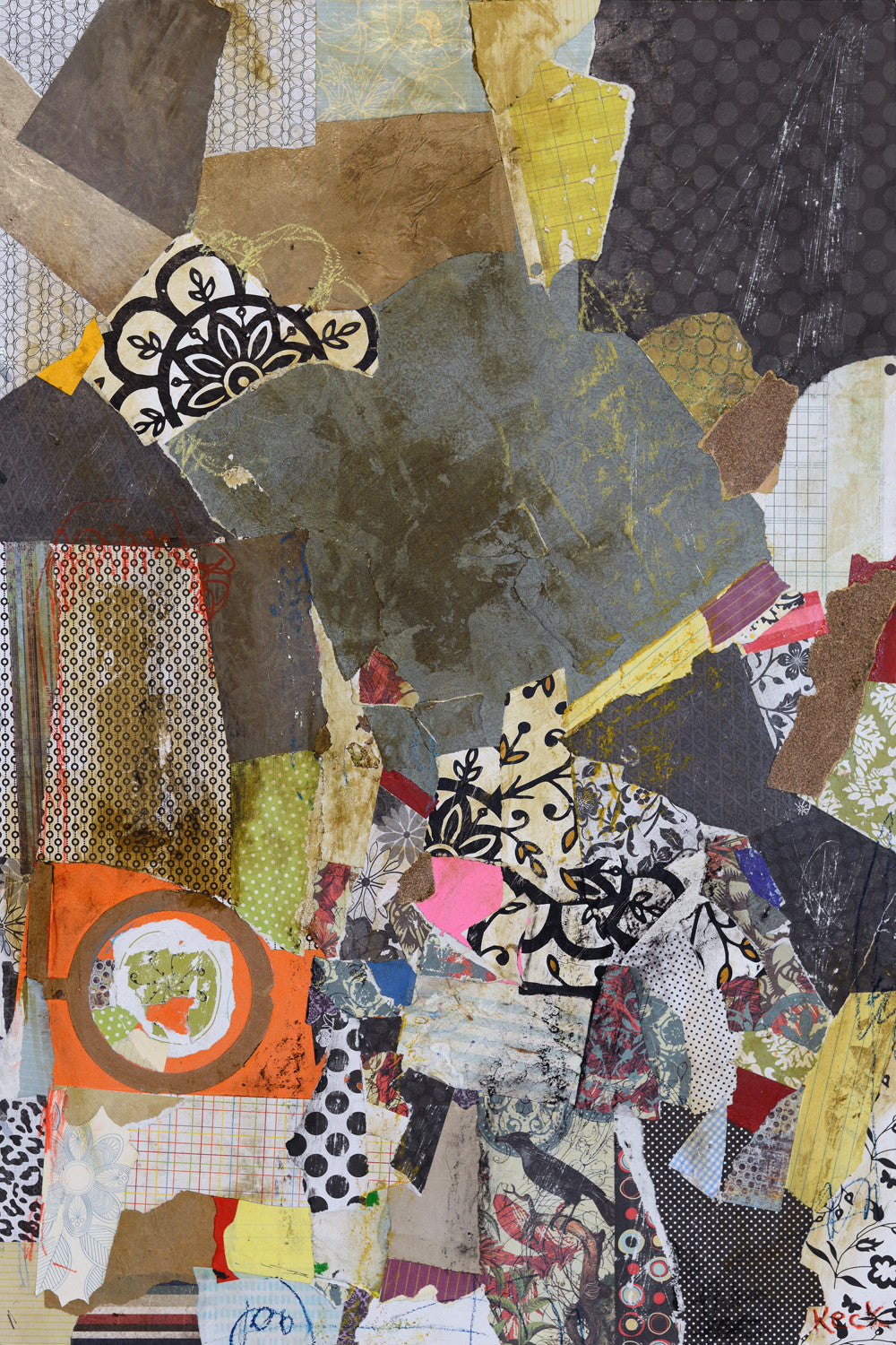 Collage Art Print<br>on Canvas<br> No Rhyme or Reason