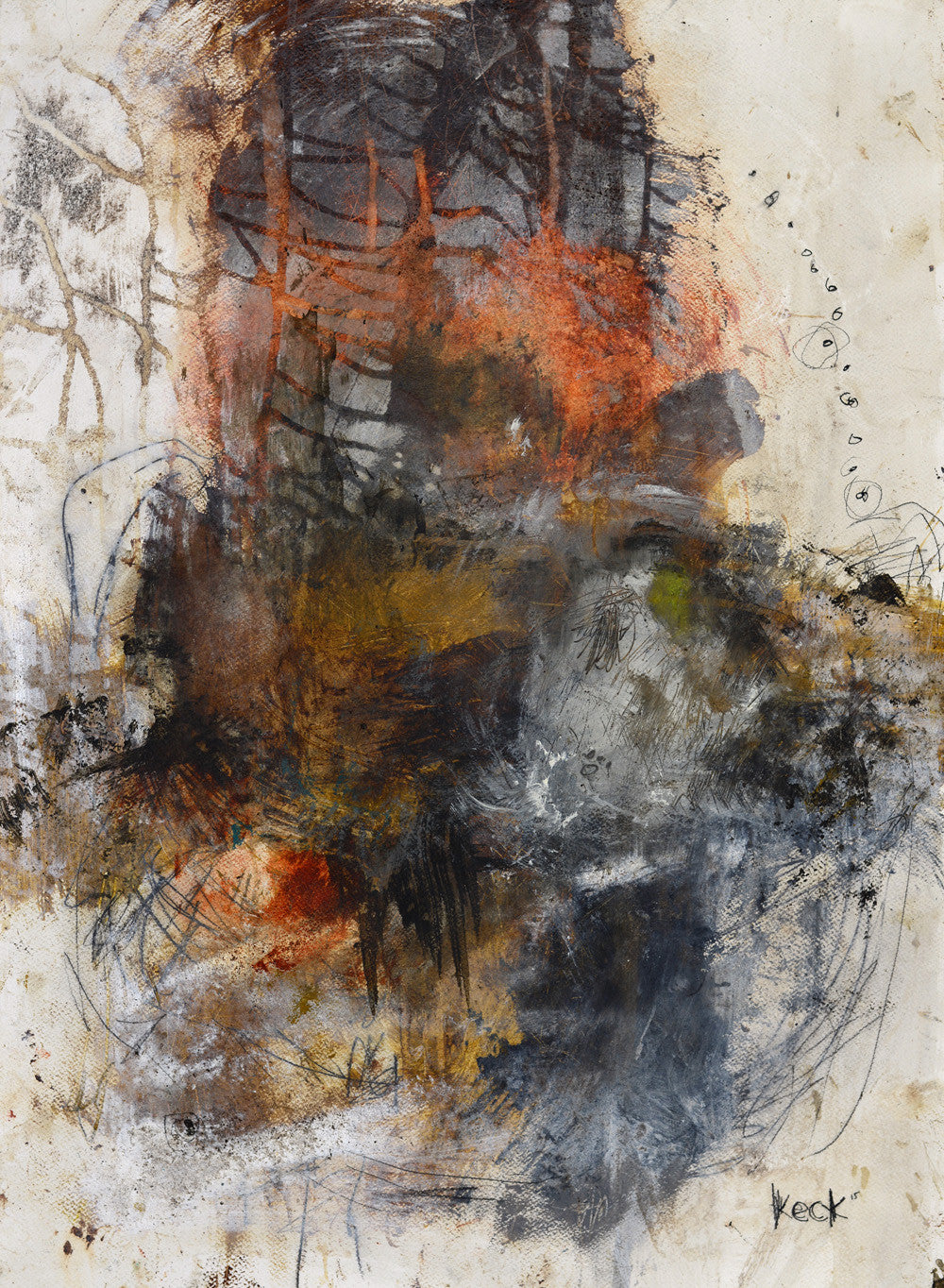 Abstract Art Prints - Earthtones, Muted, Ochre Olive Brown abstract art prints