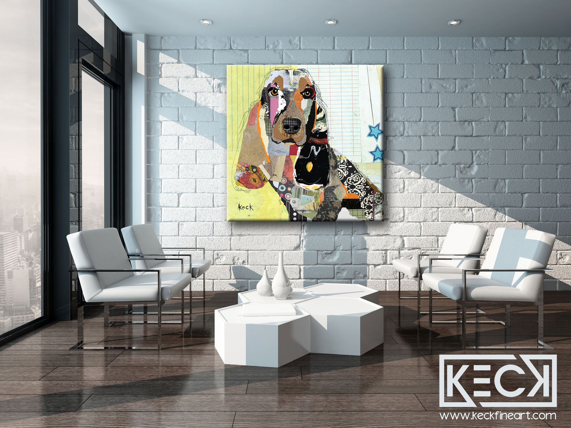 Dog Art Prints. Modern and colorful dog art prints