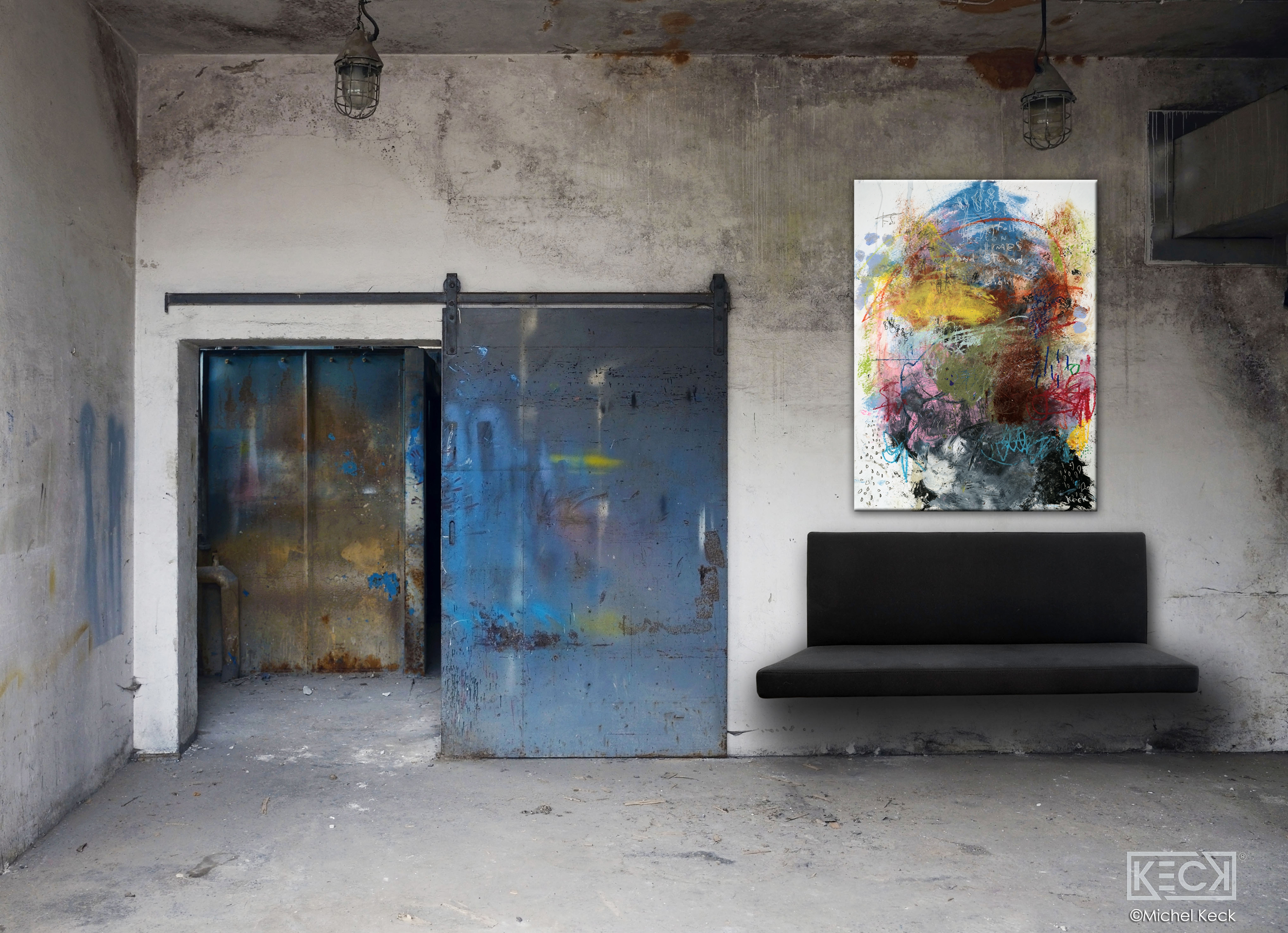 Abstract Canvas Art Print <br>2020 Collection <br>Title:  Eight <br> Michel Keck