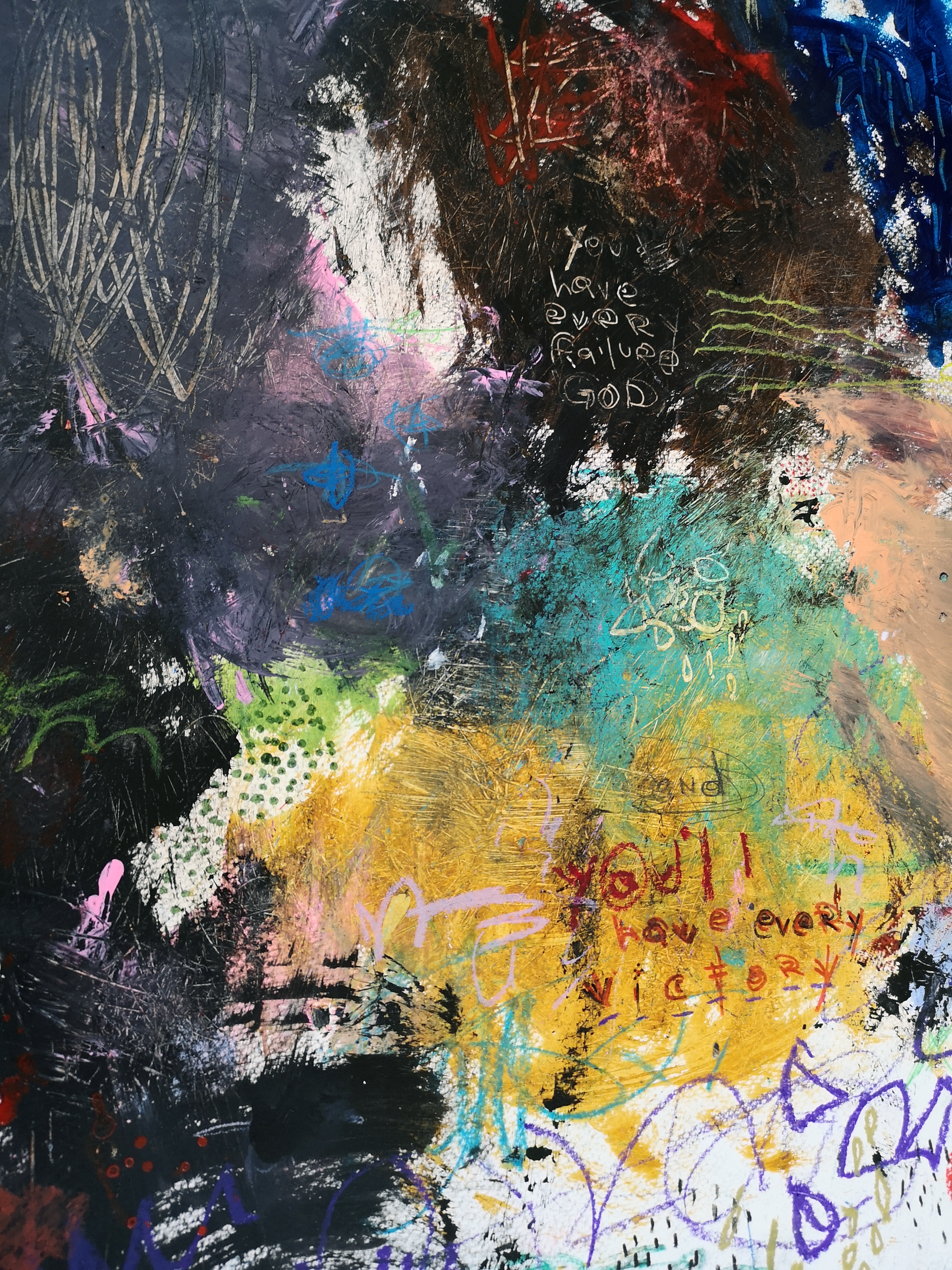 lauren daigle lyric from you say in Michel Keck abstract art painting