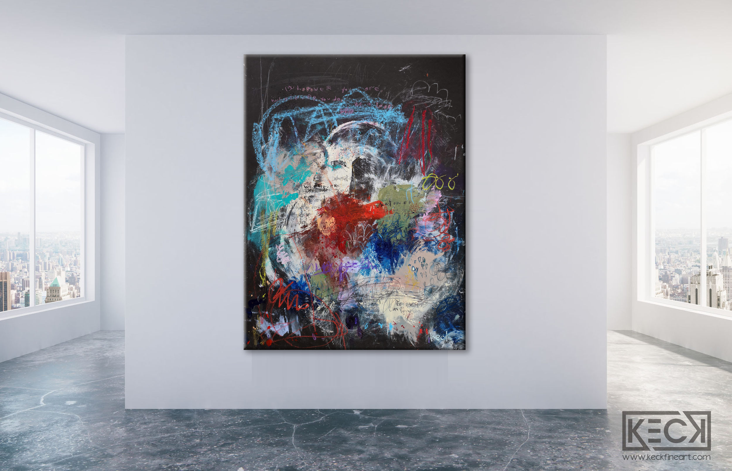 Abstract Canvas Art Print <br>2020 Collection <br>Title:  be in love<br> Michel Keck