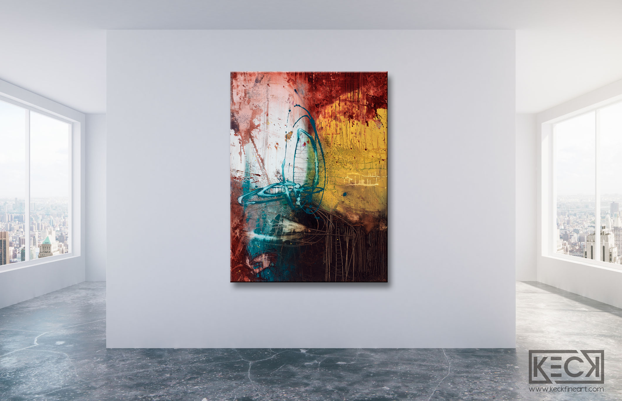 Colorful Abstract Art<br> Canvas Print<br> Untitled #020703