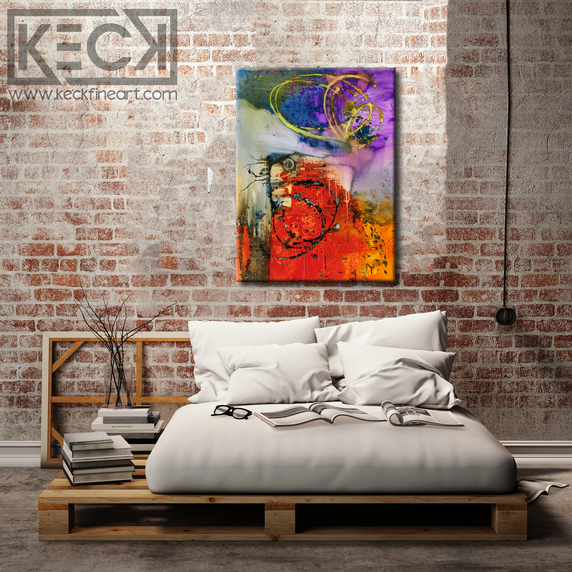 HUGE ABSTRACT CANVAS PRINTS BY MICHEL KECK