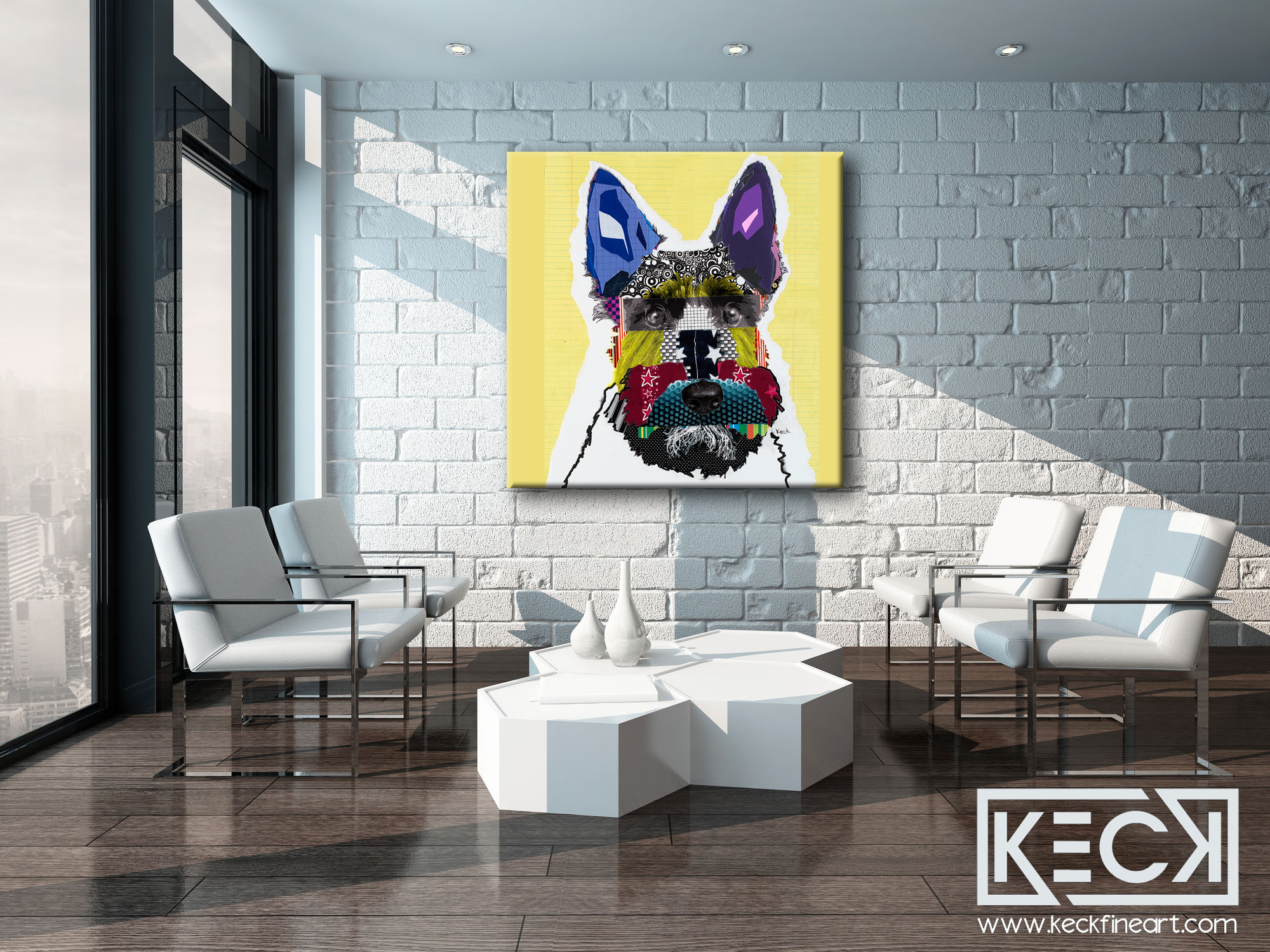 DOG ART PRINTS BY MICHEL KECK