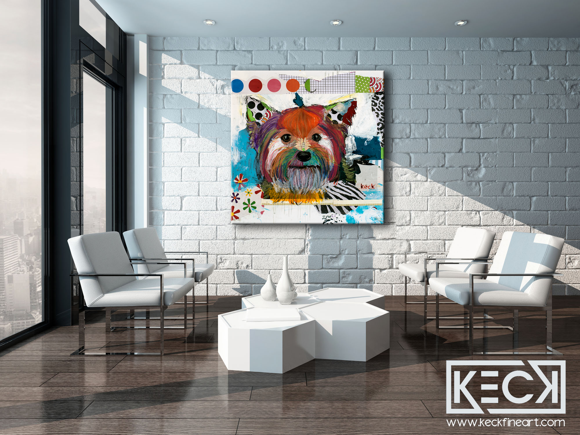 DOG ART PRINTS BY MICHEL KECK