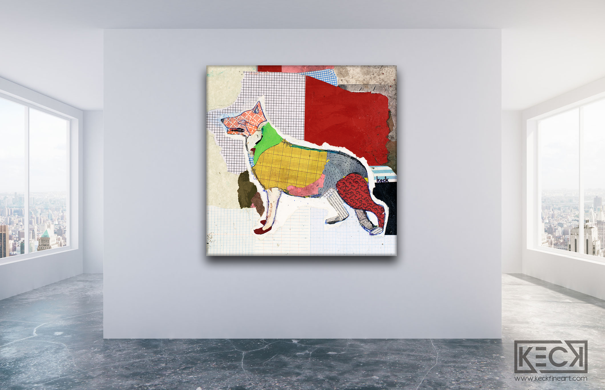 Large Dog Art | Colorful & Modern German Shepherd Art Prints for Modern Spaces by Michel Keck