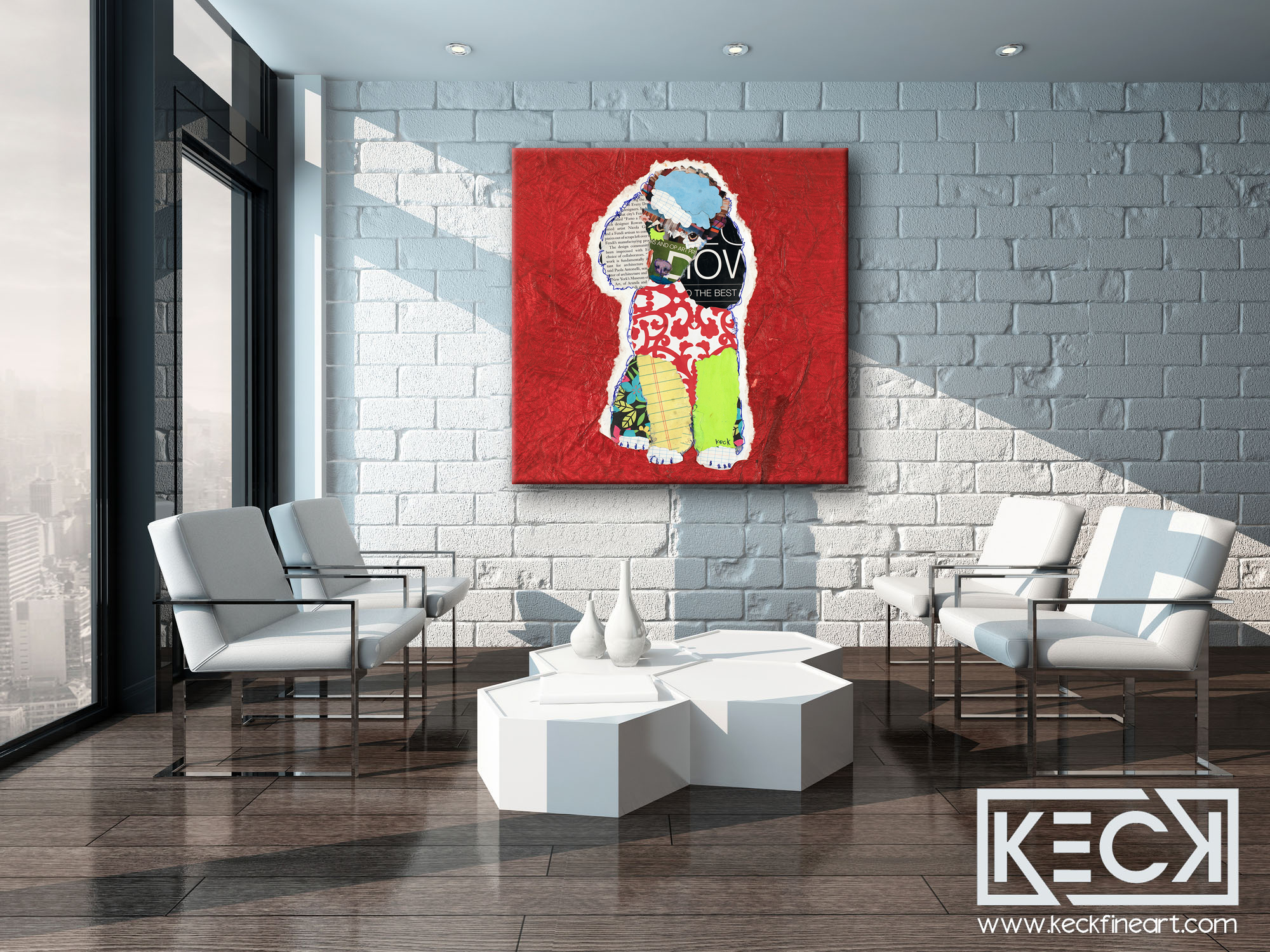 DOG ART PRINTS BY MICHEL KECK