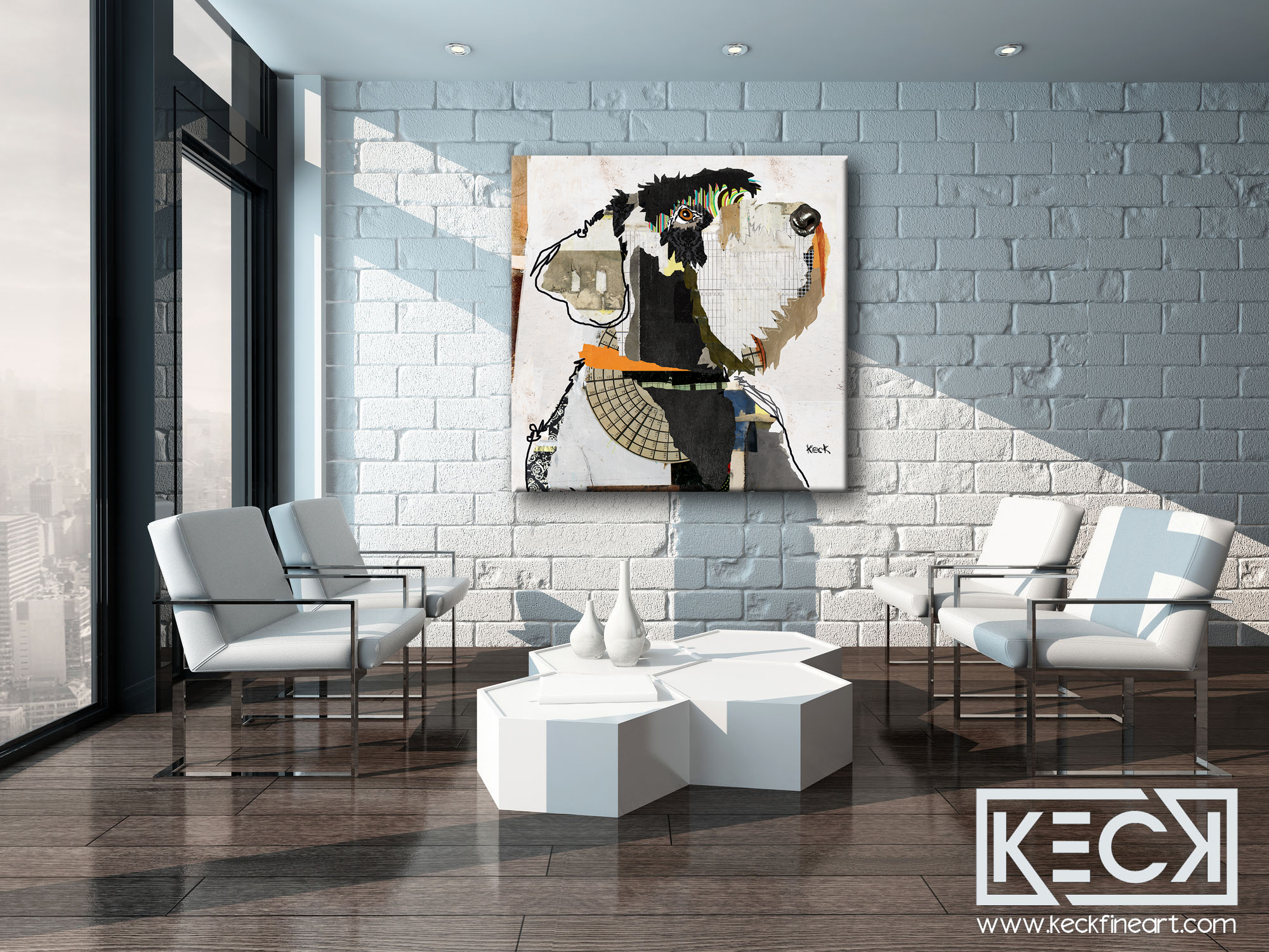 DOG ART PRINTS BY MICHEL KECK