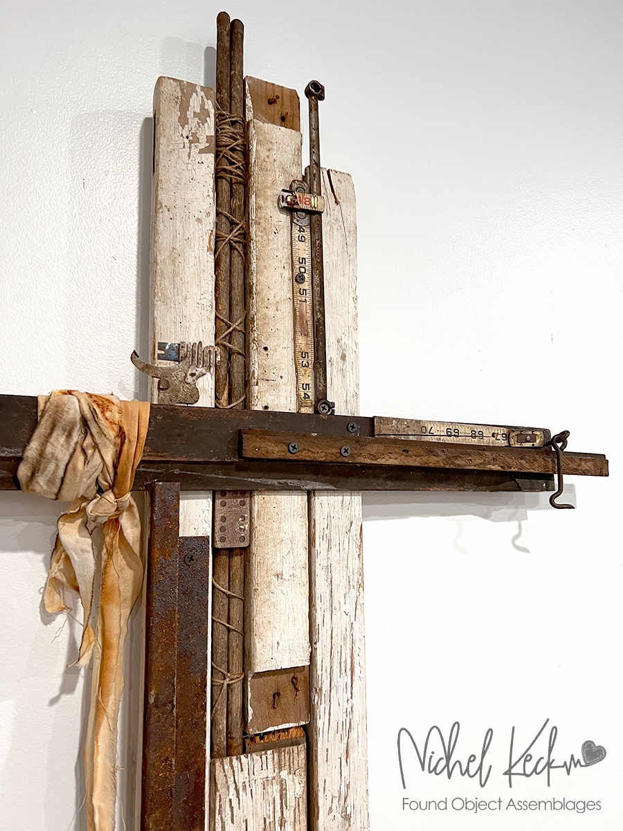 religious rustic cross, religious assemblage cross, 